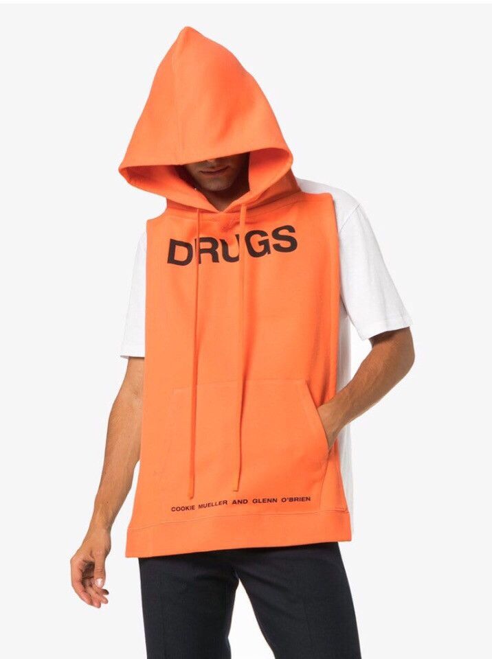 Raf Simons Raf Simons Drugs Panels Hoodie Orange Grailed