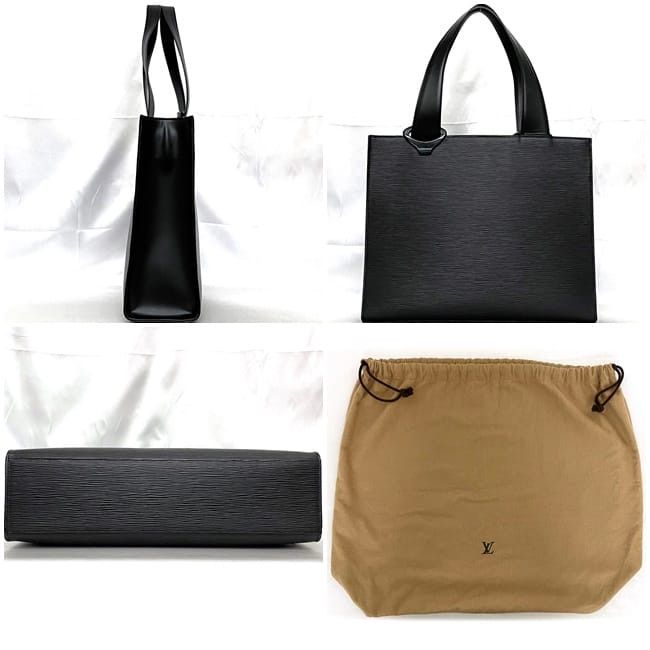 Louis Vuitton LOUIS VUITTON Tote Bag Black Leather Size ONE SIZE - 2 Thumbnail