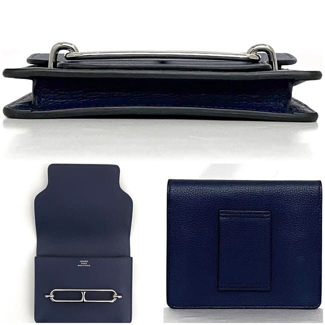 Hermes HERMES Blue Leather Size ONE SIZE - 3 Thumbnail