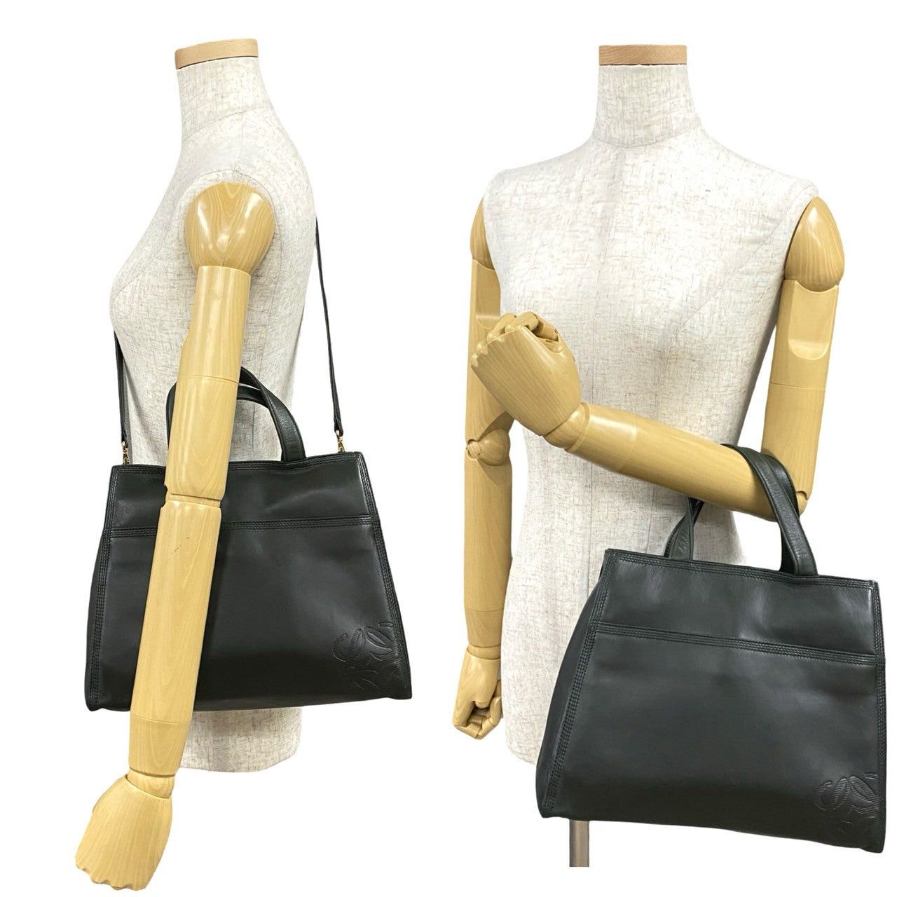 Loewe Loewe Shoulder Bag Green Leather Size ONE SIZE - 2 Thumbnail