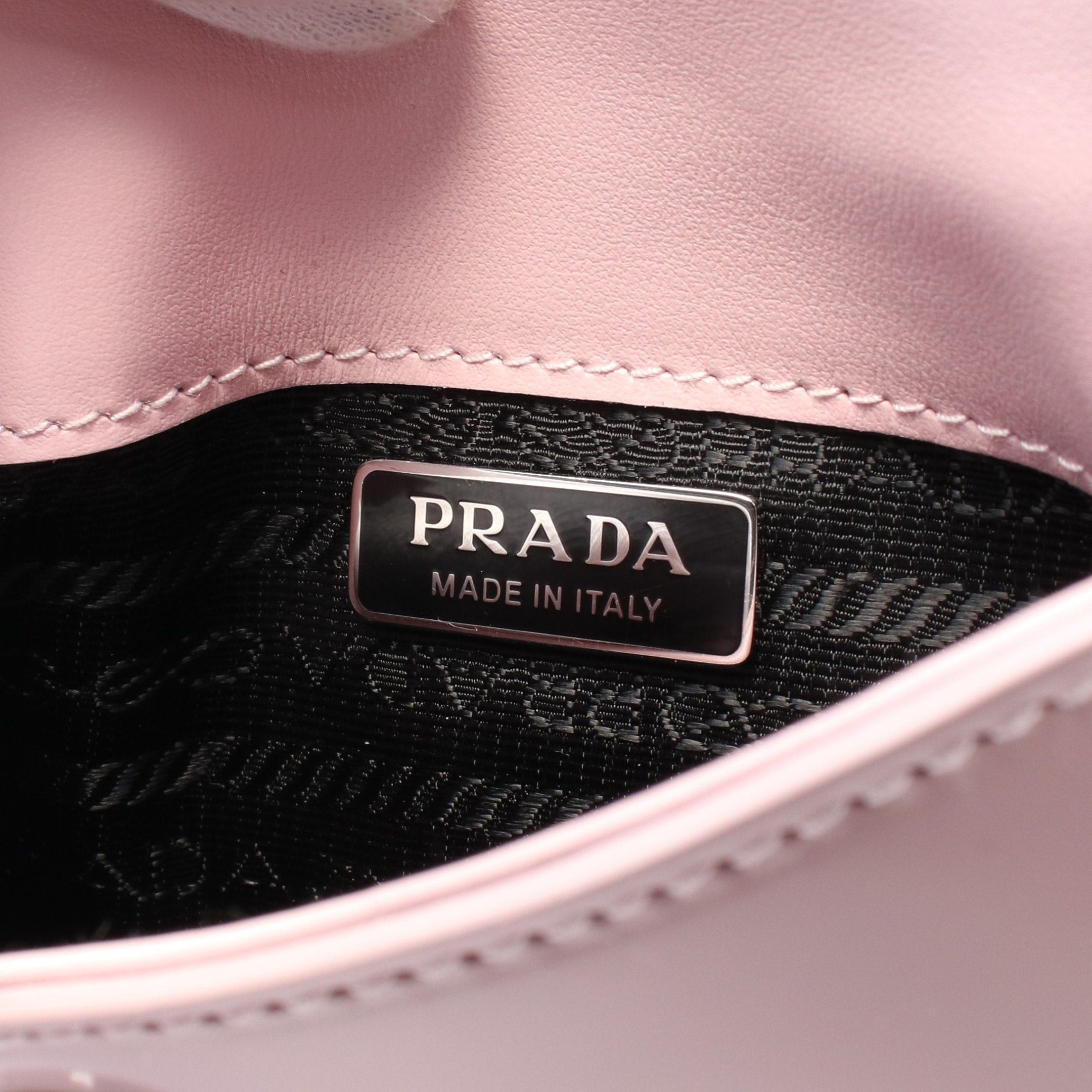 Prada Prada Spazzolato Cleo Brushed Leather Mini Handbag Pink Size ONE SIZE - 4 Thumbnail