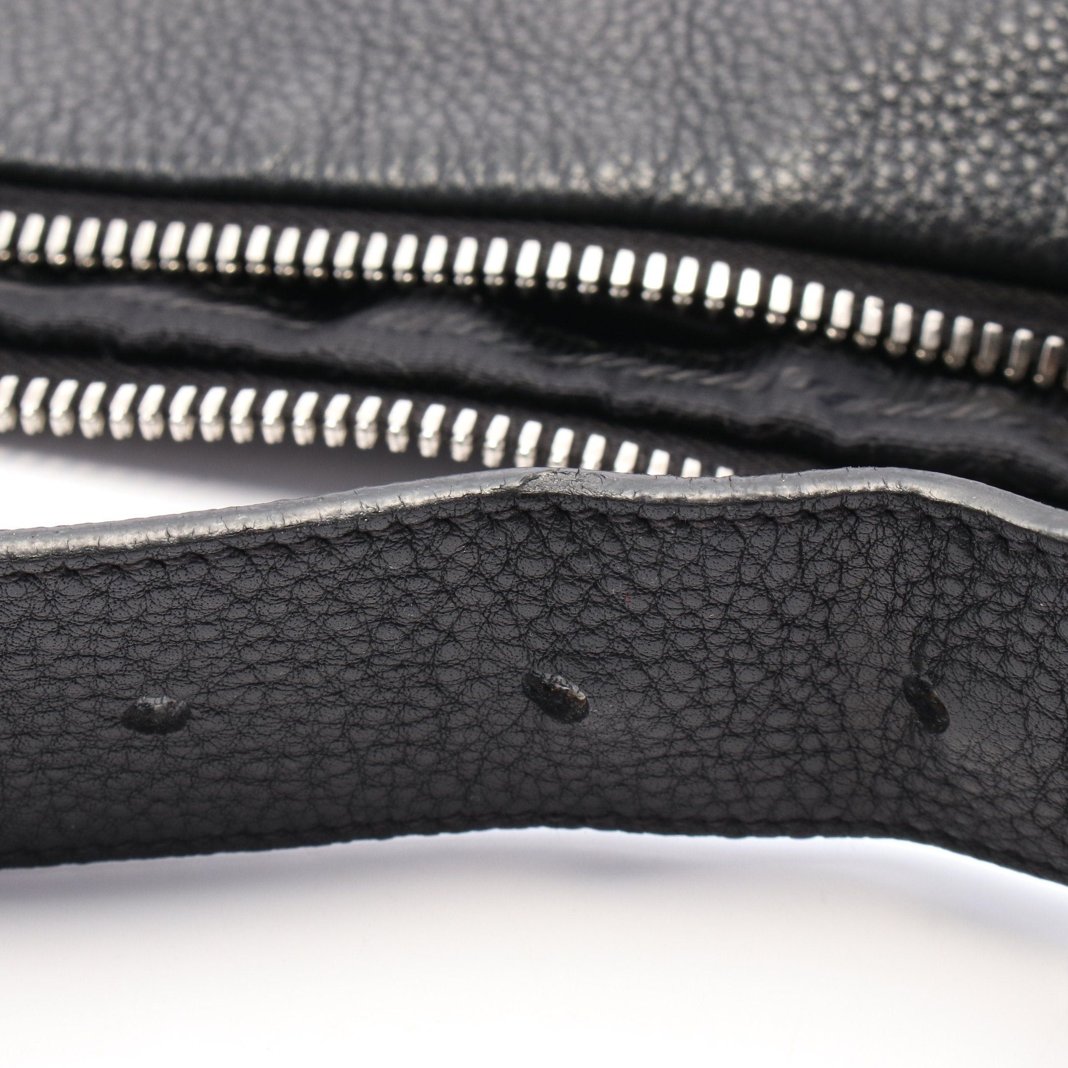 Prada Prada Vit Daino Triangle Shoulder Bag Leather Black Size ONE SIZE - 7 Thumbnail