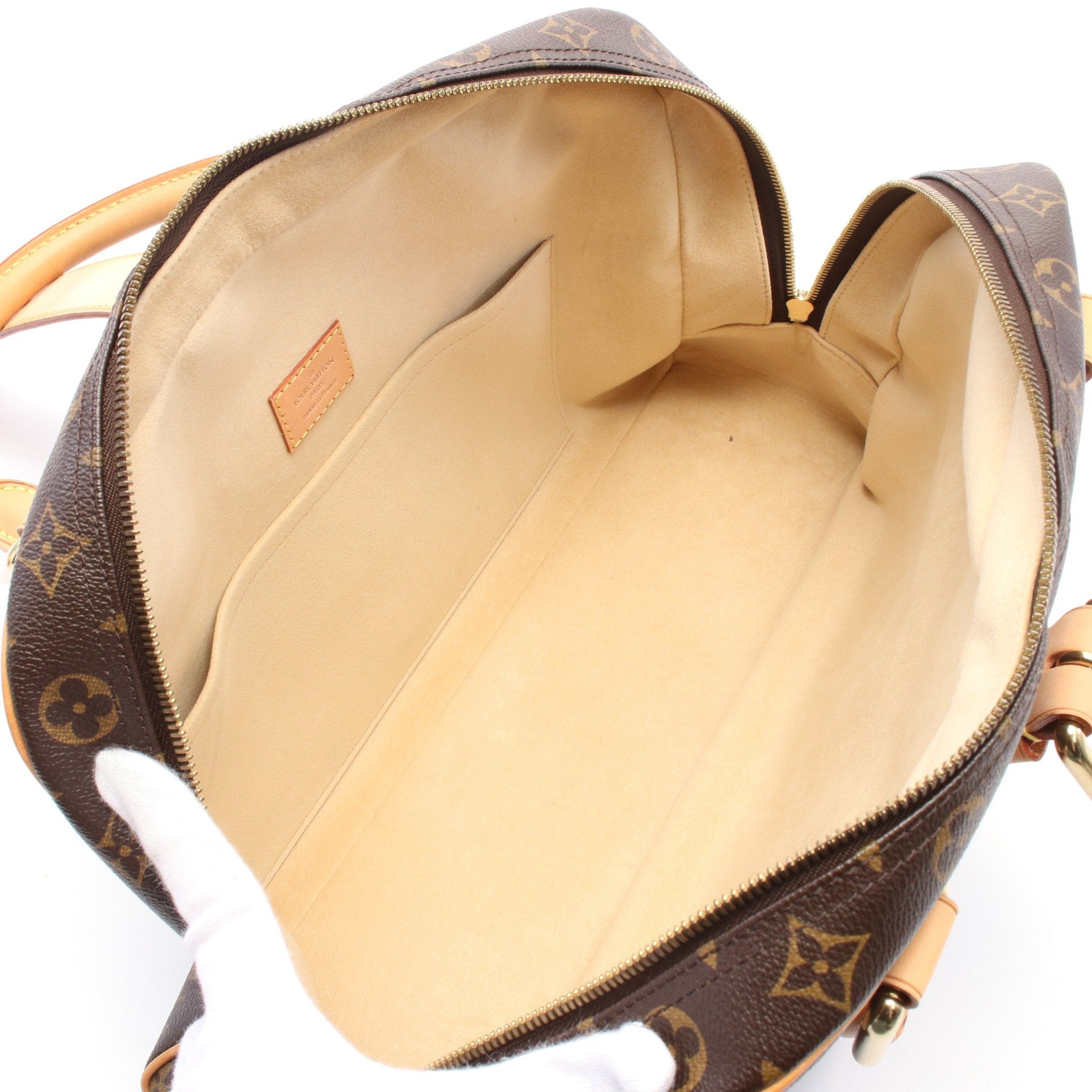 Louis Vuitton Louis Vuitton Manhattan Gm Monogram Handbag Leather Brown Size ONE SIZE - 3 Thumbnail