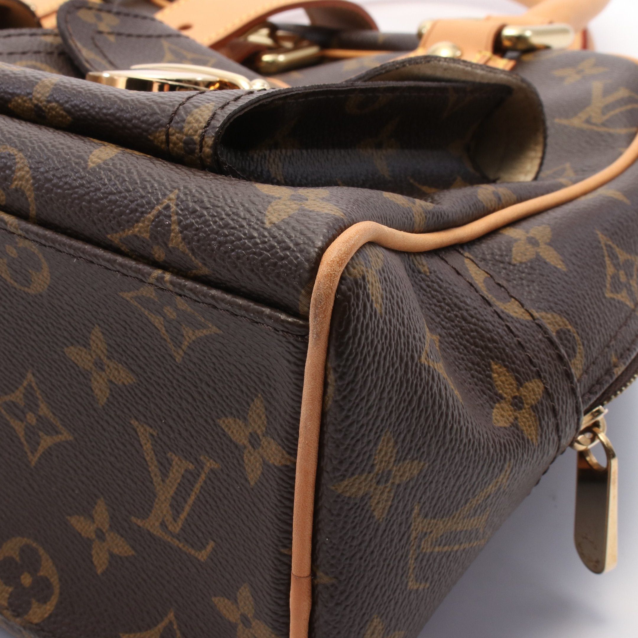 Louis Vuitton Louis Vuitton Manhattan Gm Monogram Handbag Leather Brown Size ONE SIZE - 7 Thumbnail