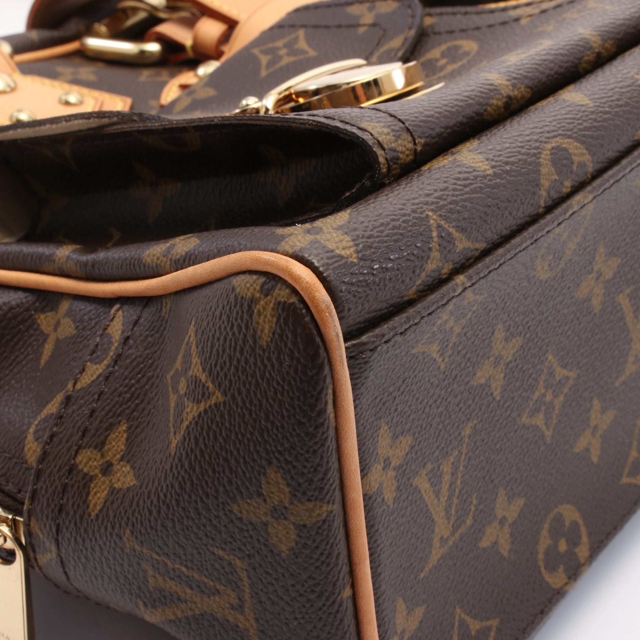 Louis Vuitton Louis Vuitton Manhattan Gm Monogram Handbag Leather Brown Size ONE SIZE - 8 Thumbnail
