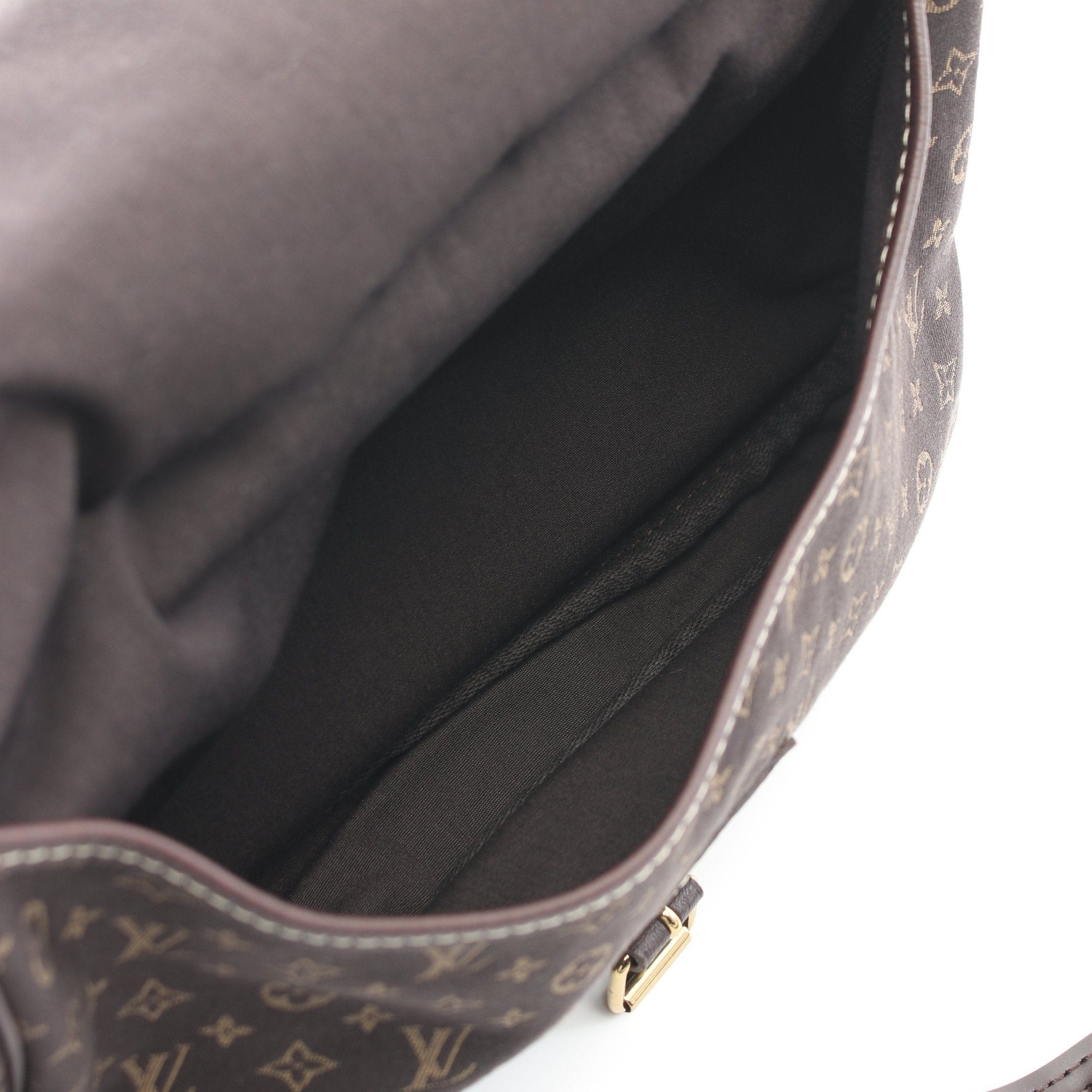 Louis Vuitton Louis Vuitton Saumur Monogram Mini Run Ebene Shoulder Bag Canvas Leather Dark Brown Size ONE SIZE - 4 Thumbnail