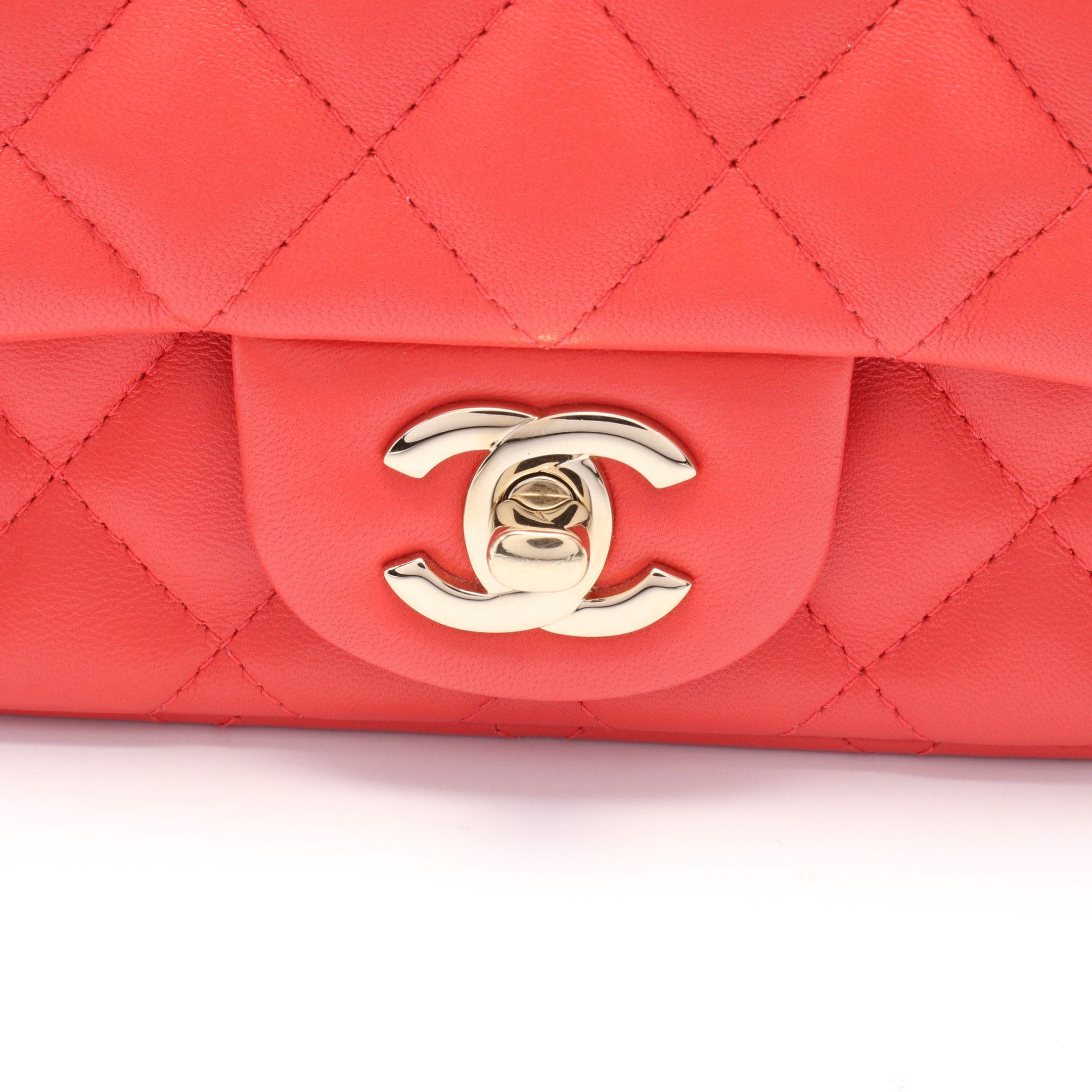 Chanel Chanel Mini Matelasse Chain Shoulder Bag Leather Pink Red Gold Hardware Size ONE SIZE - 8 Thumbnail