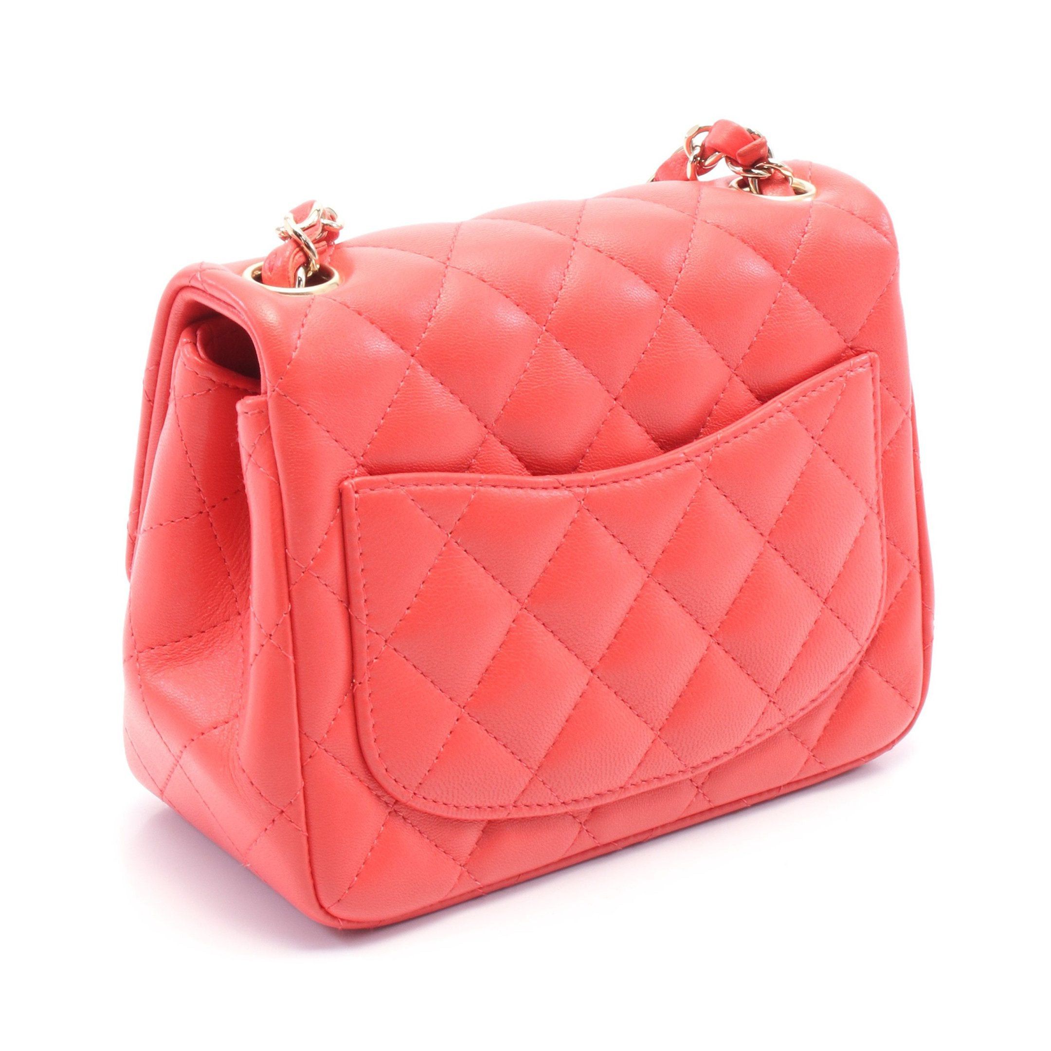 Chanel Chanel Mini Matelasse Chain Shoulder Bag Leather Pink Red Gold Hardware Size ONE SIZE - 2 Thumbnail