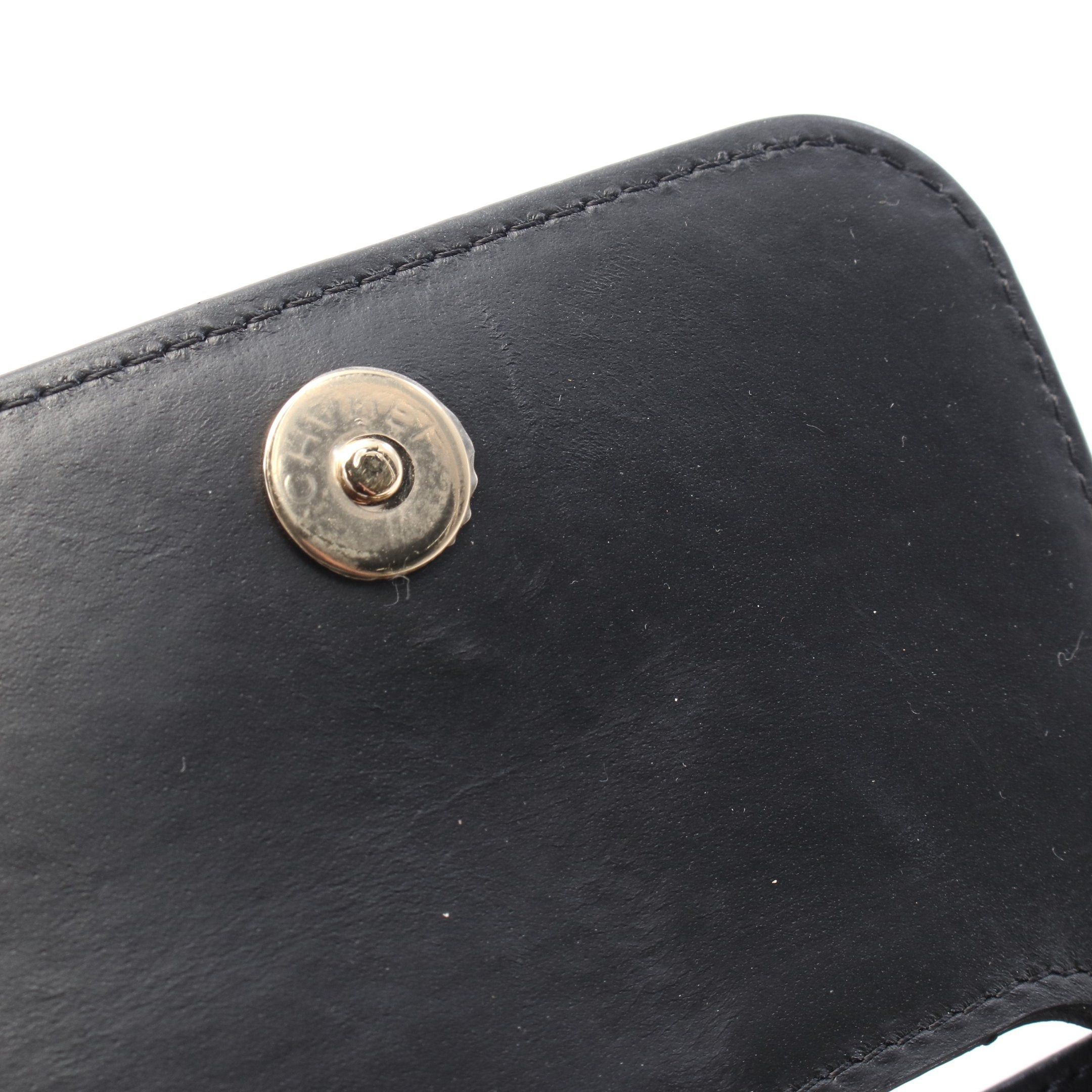 Chanel Chanel Matelasse Chain Wallet Leather Black Gold Hardware Clasp Size ONE SIZE - 7 Thumbnail