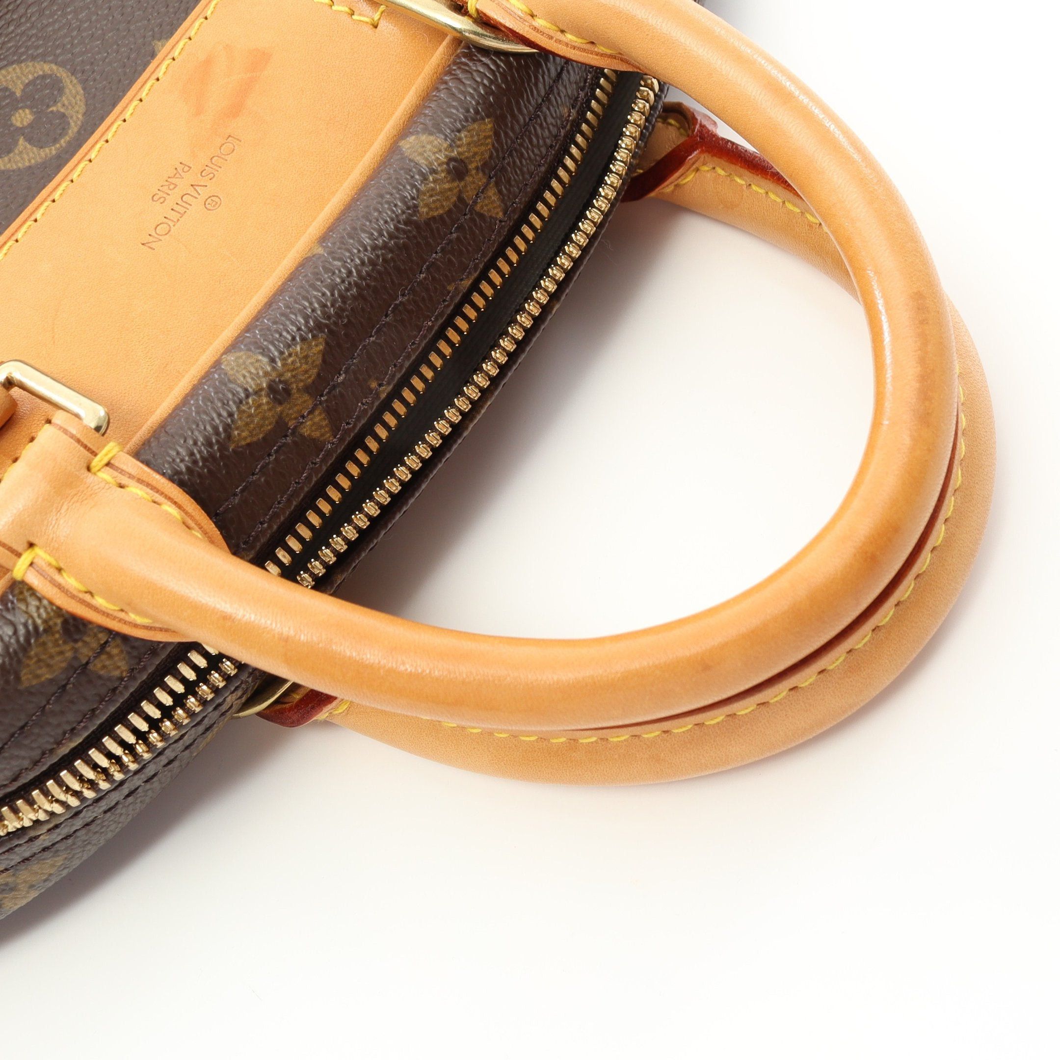 Louis Vuitton Louis Vuitton Trouville Monogram Handbag Leather Brown Size ONE SIZE - 8 Thumbnail