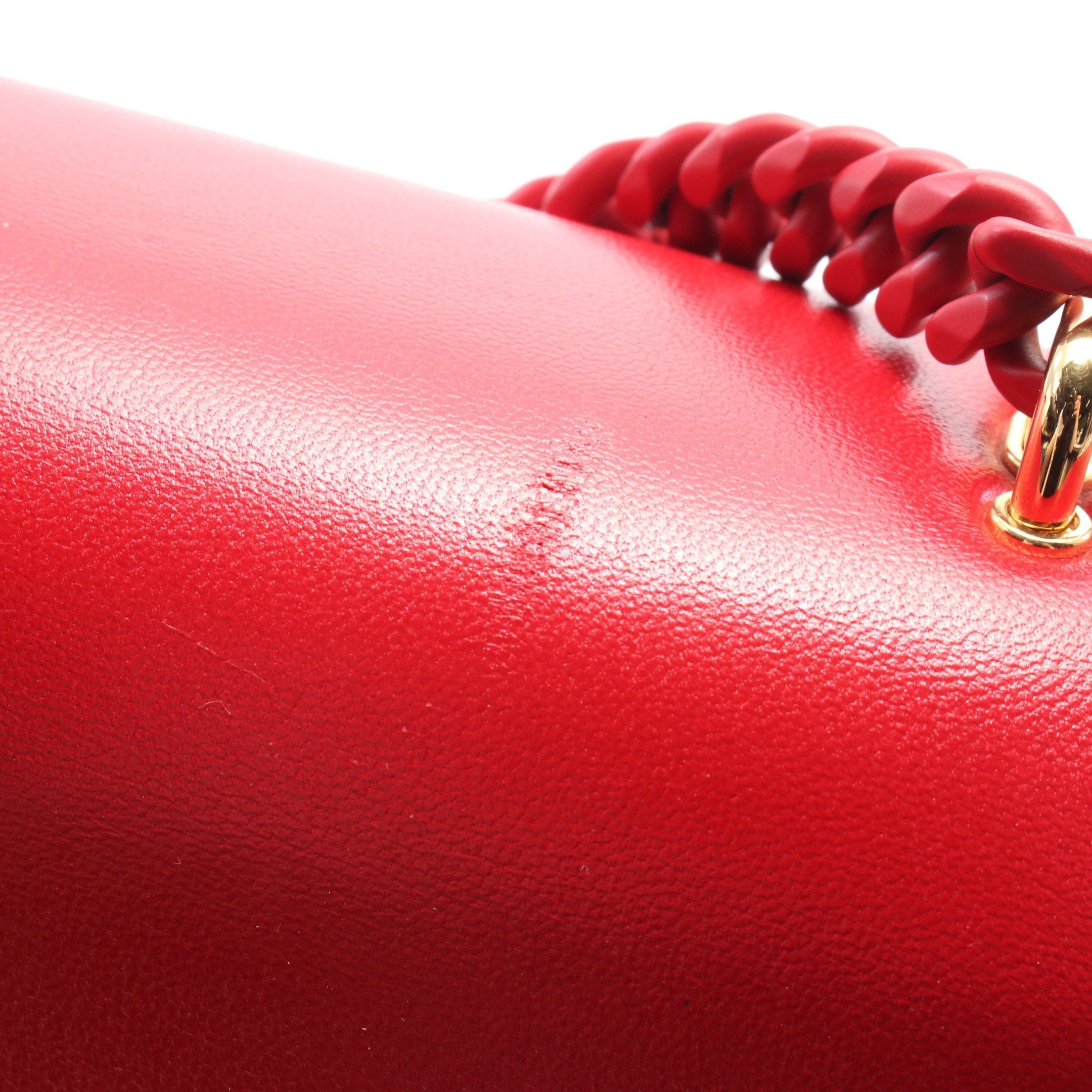 Bvlgari Bvlgari Serpenti Chain Handbag Leather Red Size ONE SIZE - 7 Thumbnail