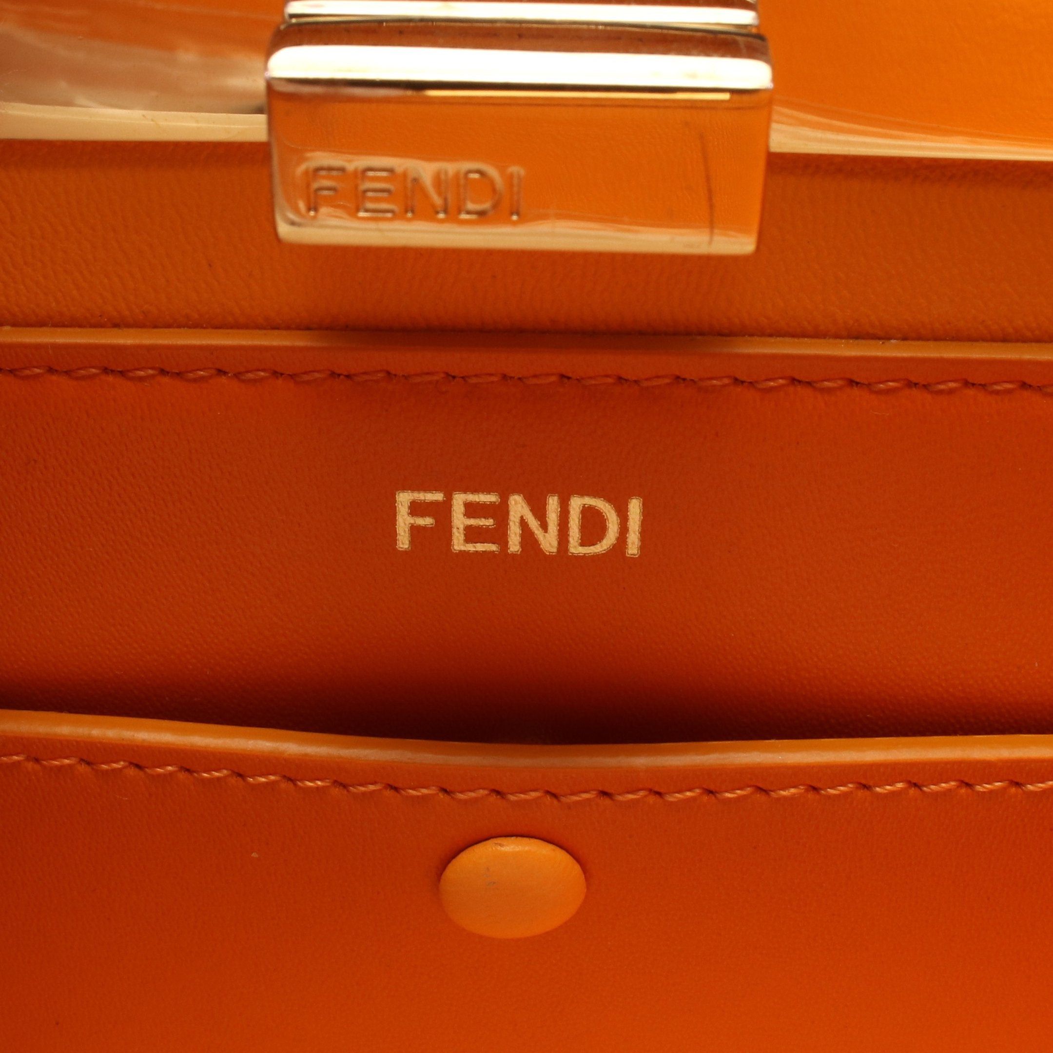 Fendi Fendi Peekaboo Isee U East-West Handbag Leather Orange Size ONE SIZE - 4 Thumbnail