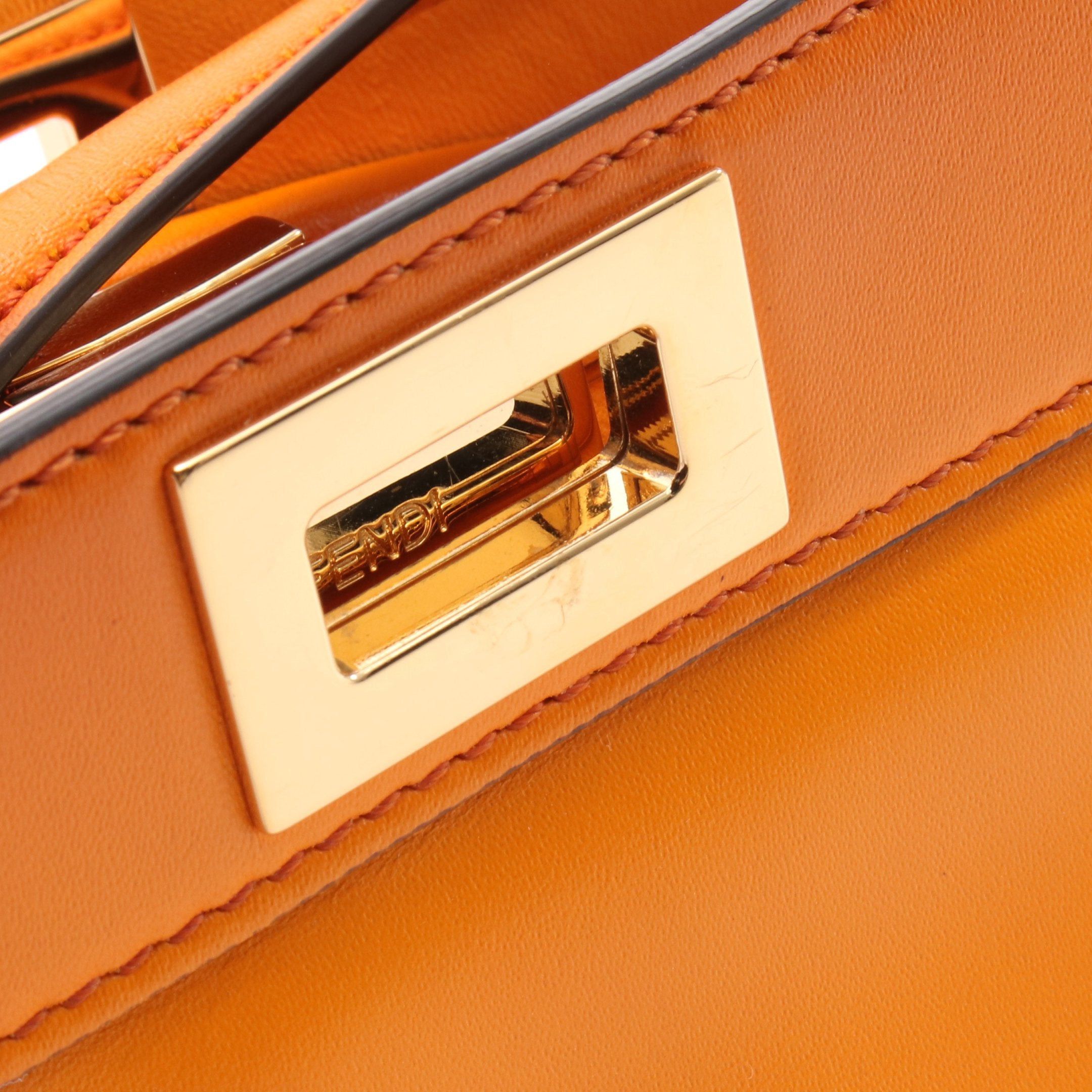 Fendi Fendi Peekaboo Isee U East-West Handbag Leather Orange Size ONE SIZE - 5 Thumbnail