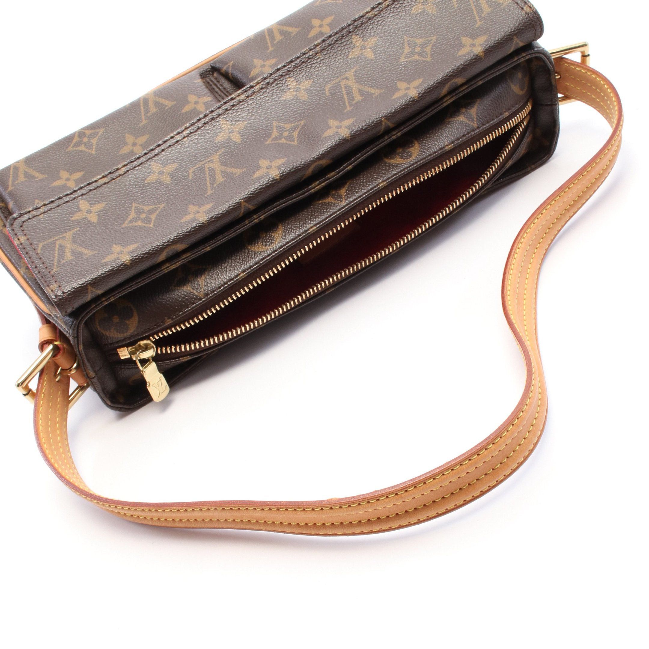 Louis Vuitton Louis Vuitton Vivacite Mm Monogram Shoulder Bag Leather Brown Size ONE SIZE - 6 Thumbnail
