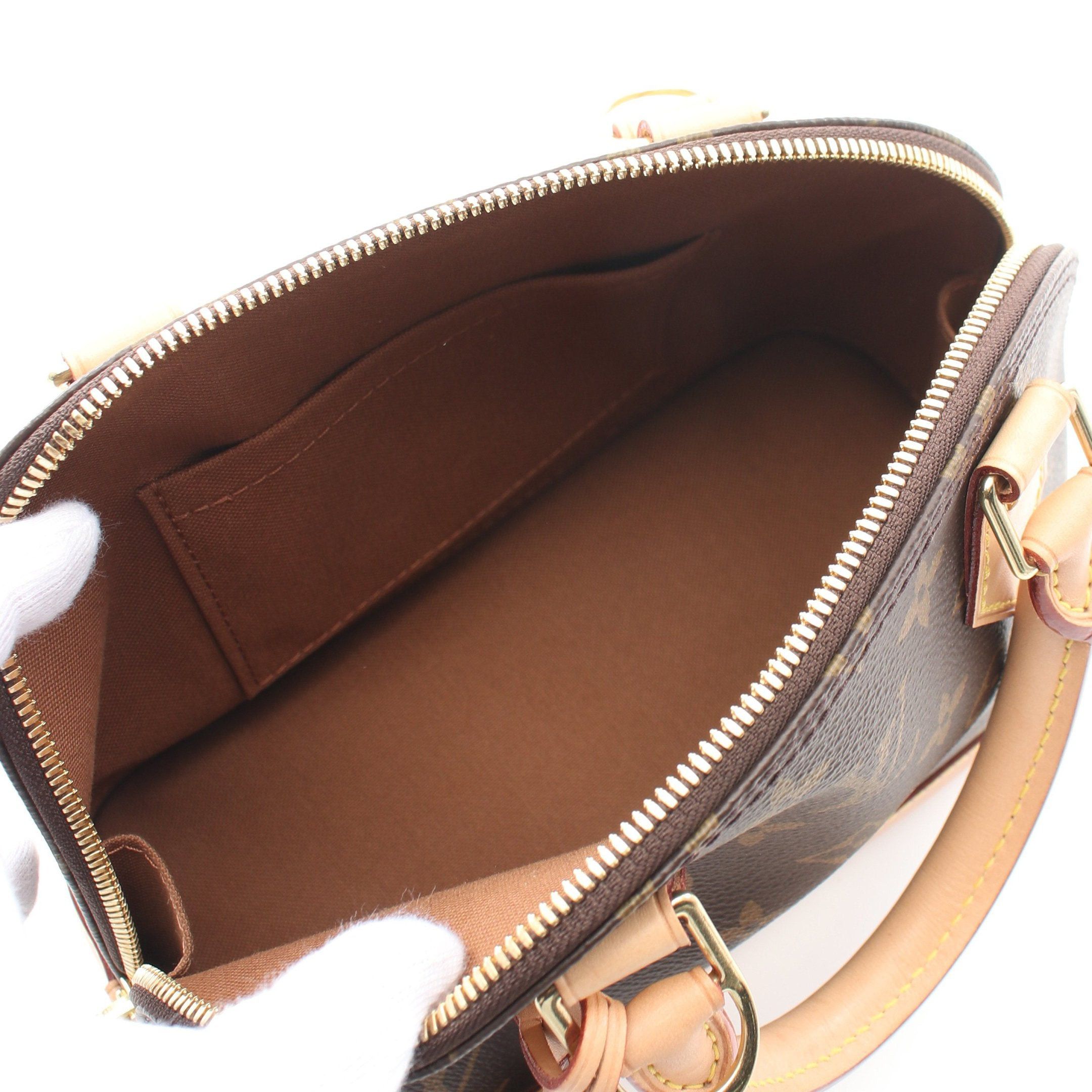 Louis Vuitton Louis Vuitton Alma Bb Monogram Handbag Leather Brown Size ONE SIZE - 4 Thumbnail