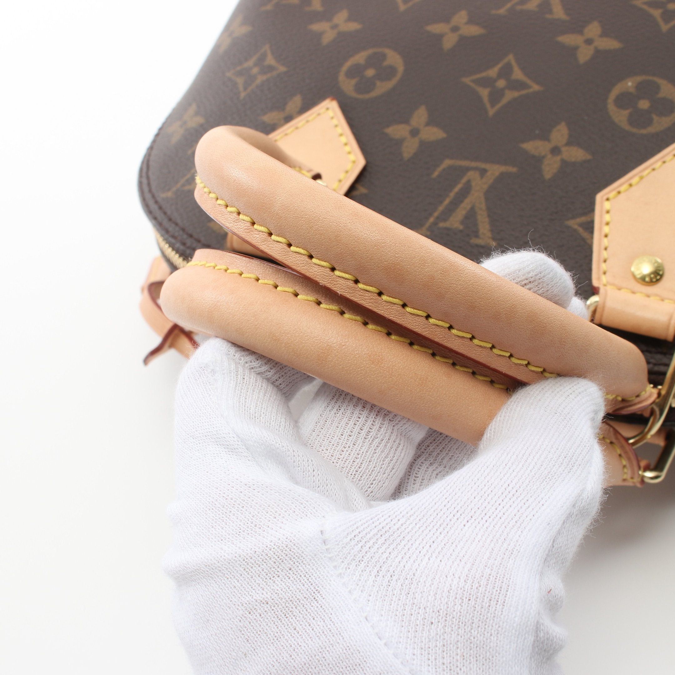 Louis Vuitton Louis Vuitton Alma Bb Monogram Handbag Leather Brown Size ONE SIZE - 5 Thumbnail