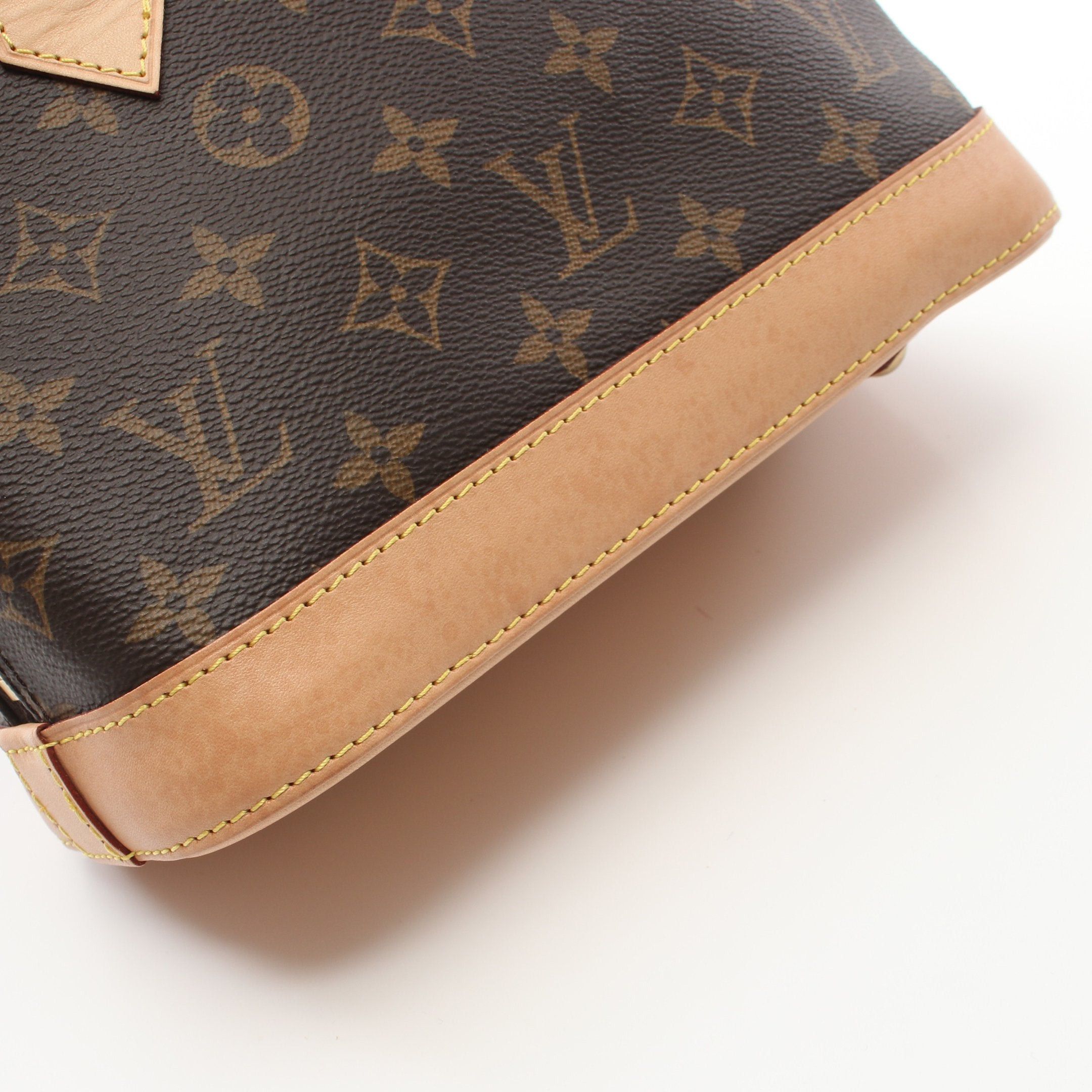 Louis Vuitton Louis Vuitton Alma Bb Monogram Handbag Leather Brown Size ONE SIZE - 7 Thumbnail