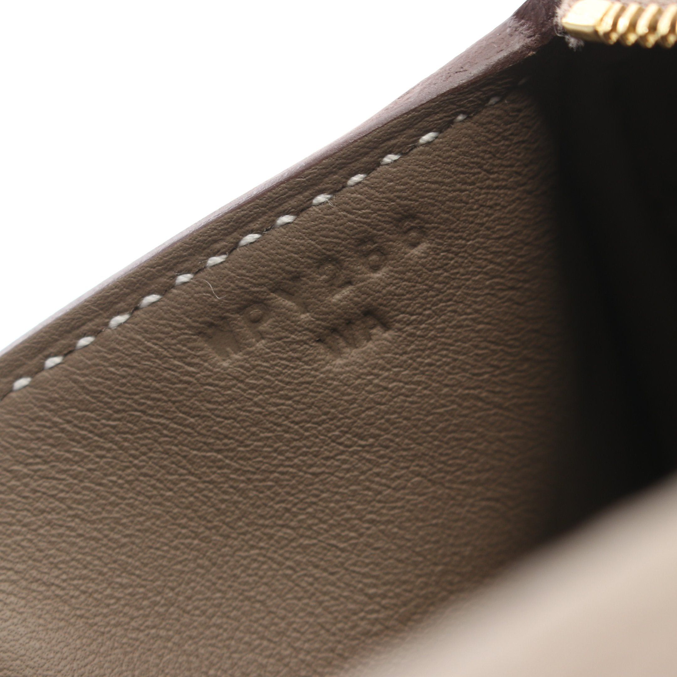Hermes Hermes Lindy Mini Etoupe Shoulder Bag Clemence Leather Gray Brown Gold Hardware Double Engraved Size ONE SIZE - 5 Thumbnail