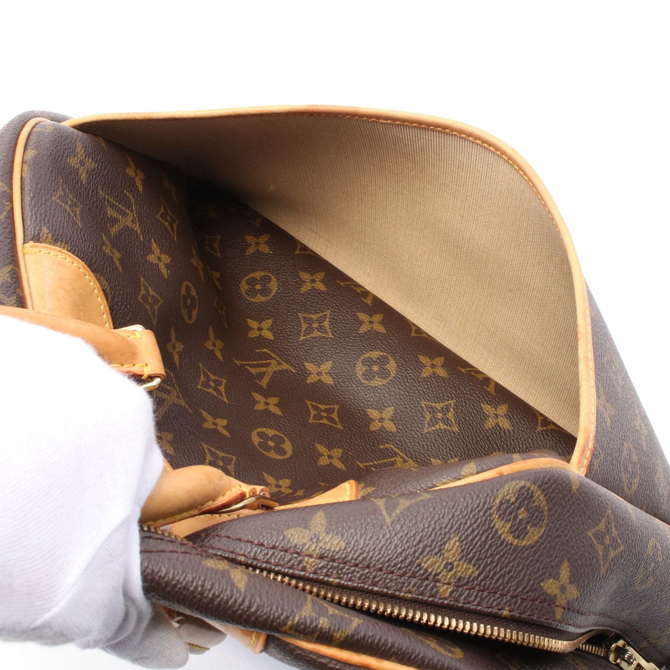 Louis Vuitton Louis Vuitton Deauville Bowling Vanity Monogram Handbag Leather Brown Size ONE SIZE - 6 Thumbnail