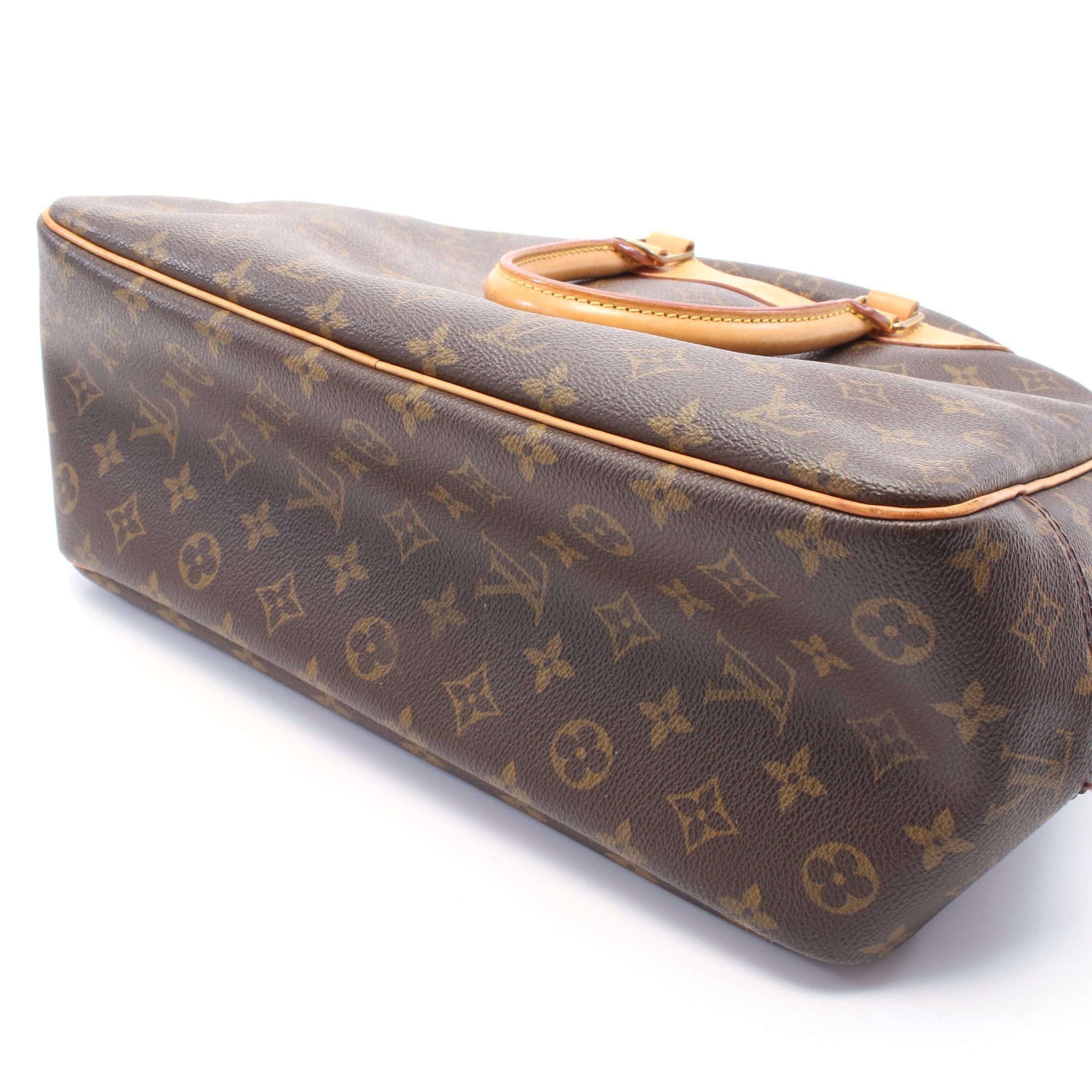 Louis Vuitton Louis Vuitton Deauville Bowling Vanity Monogram Handbag Leather Brown Size ONE SIZE - 8 Thumbnail