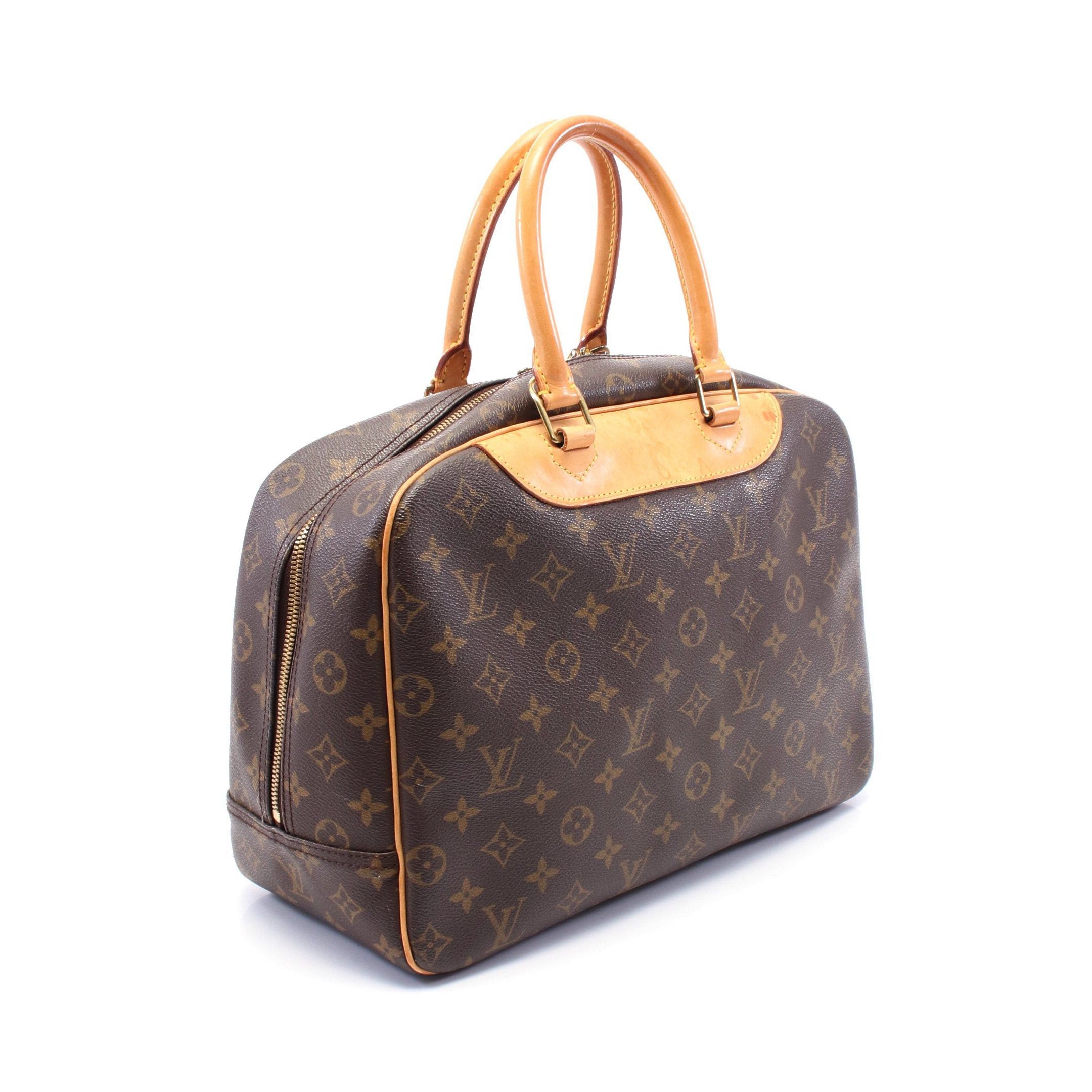 Louis Vuitton Louis Vuitton Deauville Bowling Vanity Monogram Handbag Leather Brown Size ONE SIZE - 2 Thumbnail