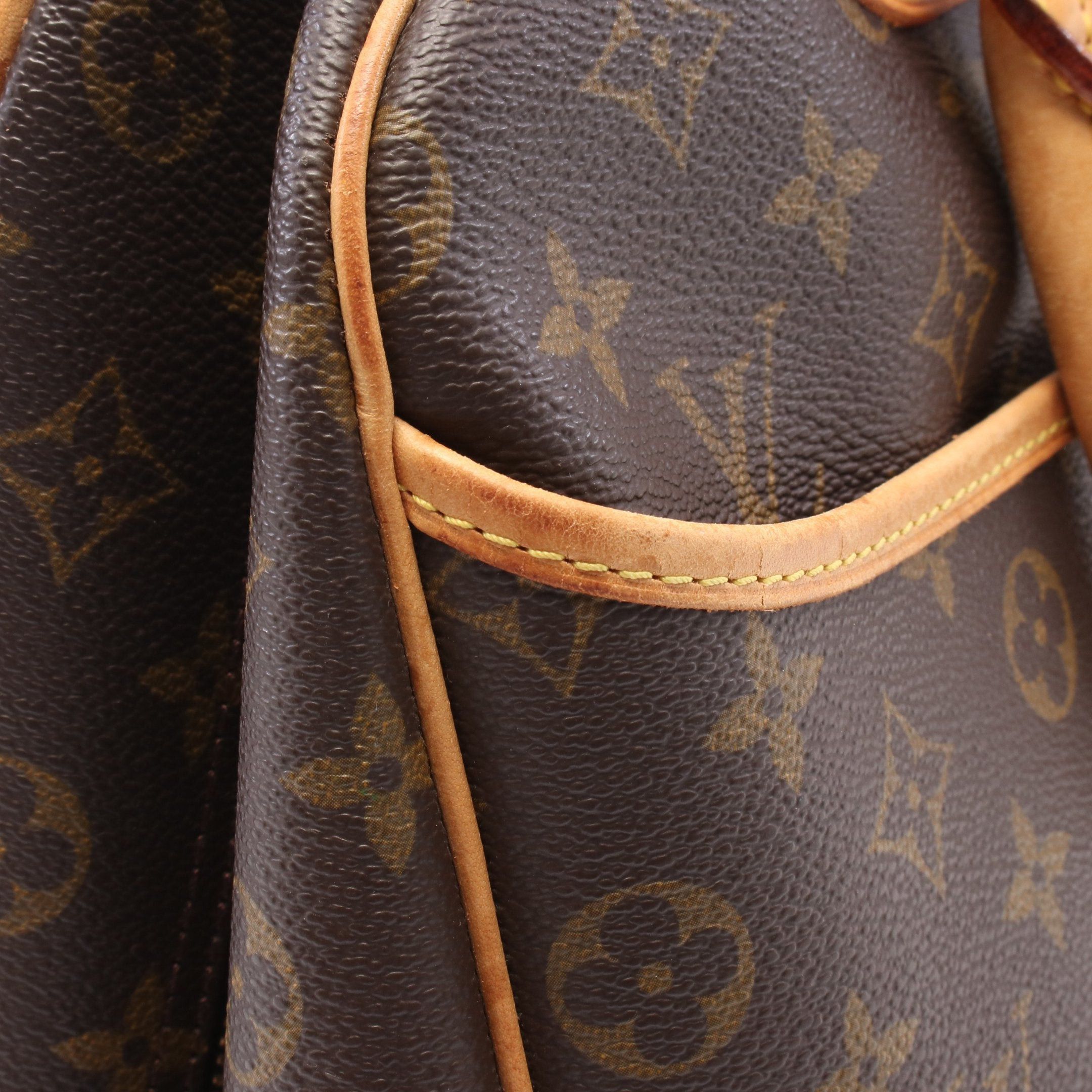 Louis Vuitton Louis Vuitton Deauville Bowling Vanity Monogram Handbag Leather Brown Size ONE SIZE - 10 Thumbnail
