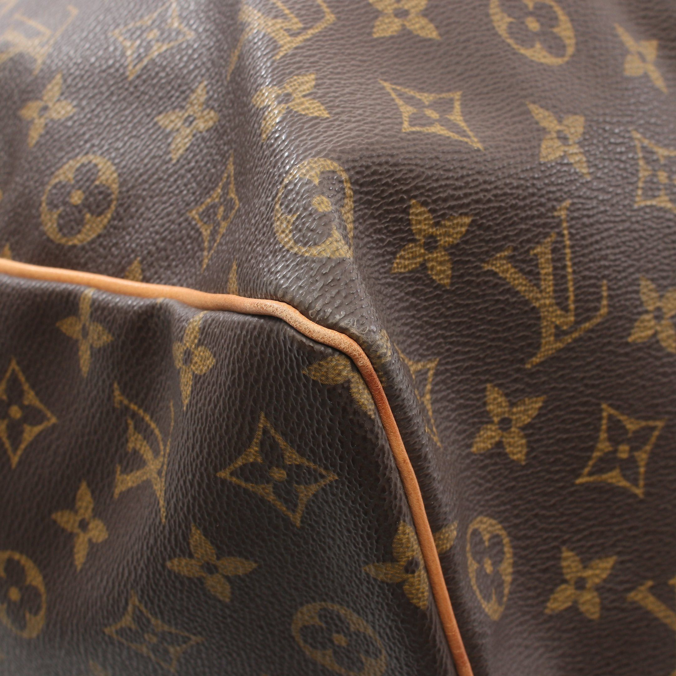Louis Vuitton Louis Vuitton Keepall 50 Monogram Boston Bag Leather Brown Size ONE SIZE - 9 Thumbnail