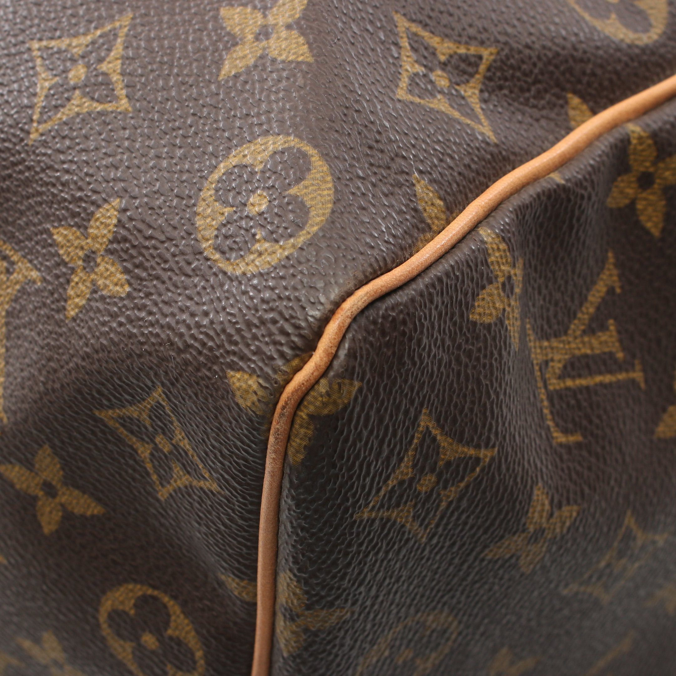 Louis Vuitton Louis Vuitton Keepall 50 Monogram Boston Bag Leather Brown Size ONE SIZE - 8 Thumbnail