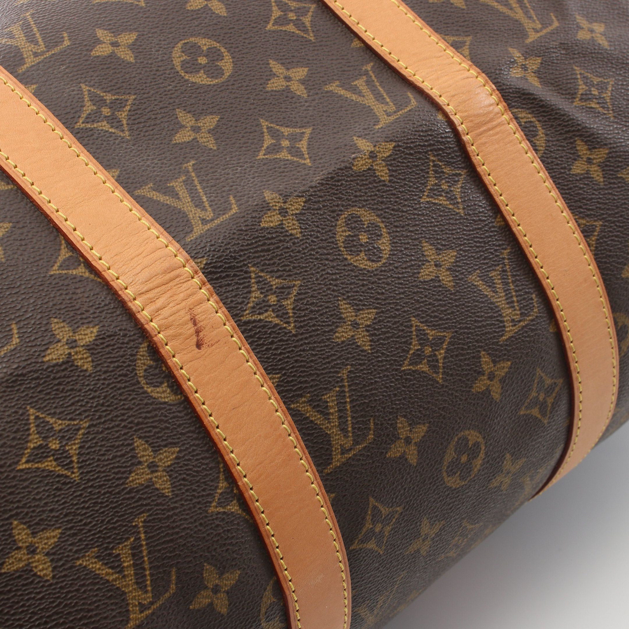 Louis Vuitton Louis Vuitton Keepall 50 Monogram Boston Bag Leather Brown Size ONE SIZE - 10 Thumbnail