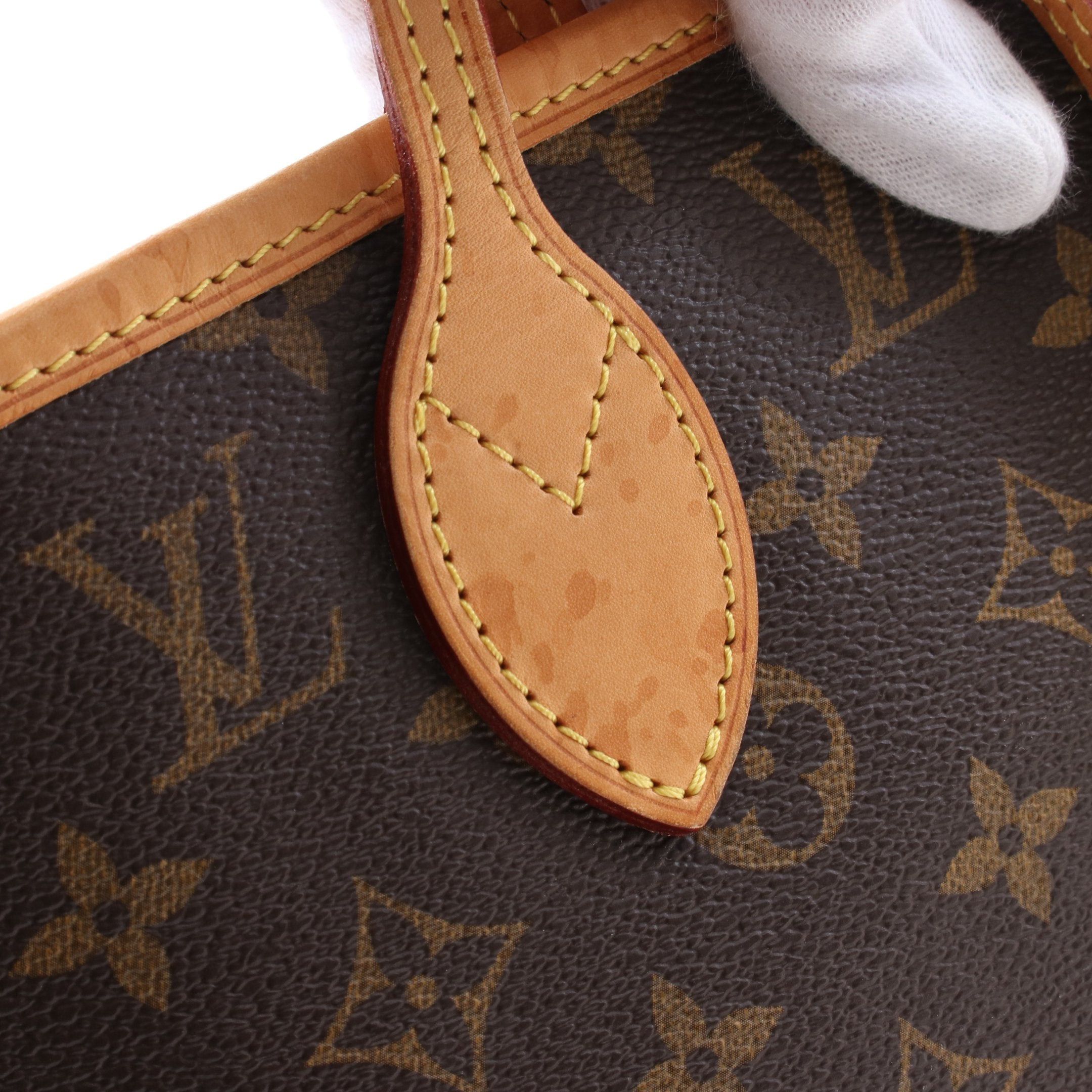 Louis Vuitton Louis Vuitton Neverfull Mm Monogram Shoulder Bag Tote Leather Brown Size ONE SIZE - 11 Thumbnail