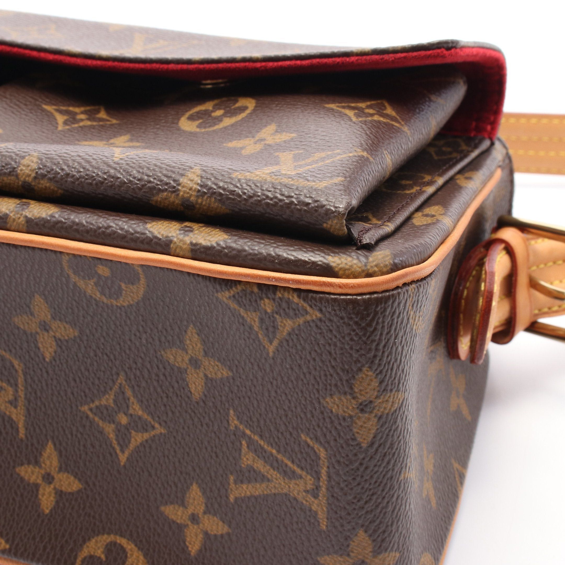 Louis Vuitton Louis Vuitton Vivacite Mm Monogram Shoulder Bag Leather Brown Size ONE SIZE - 8 Thumbnail