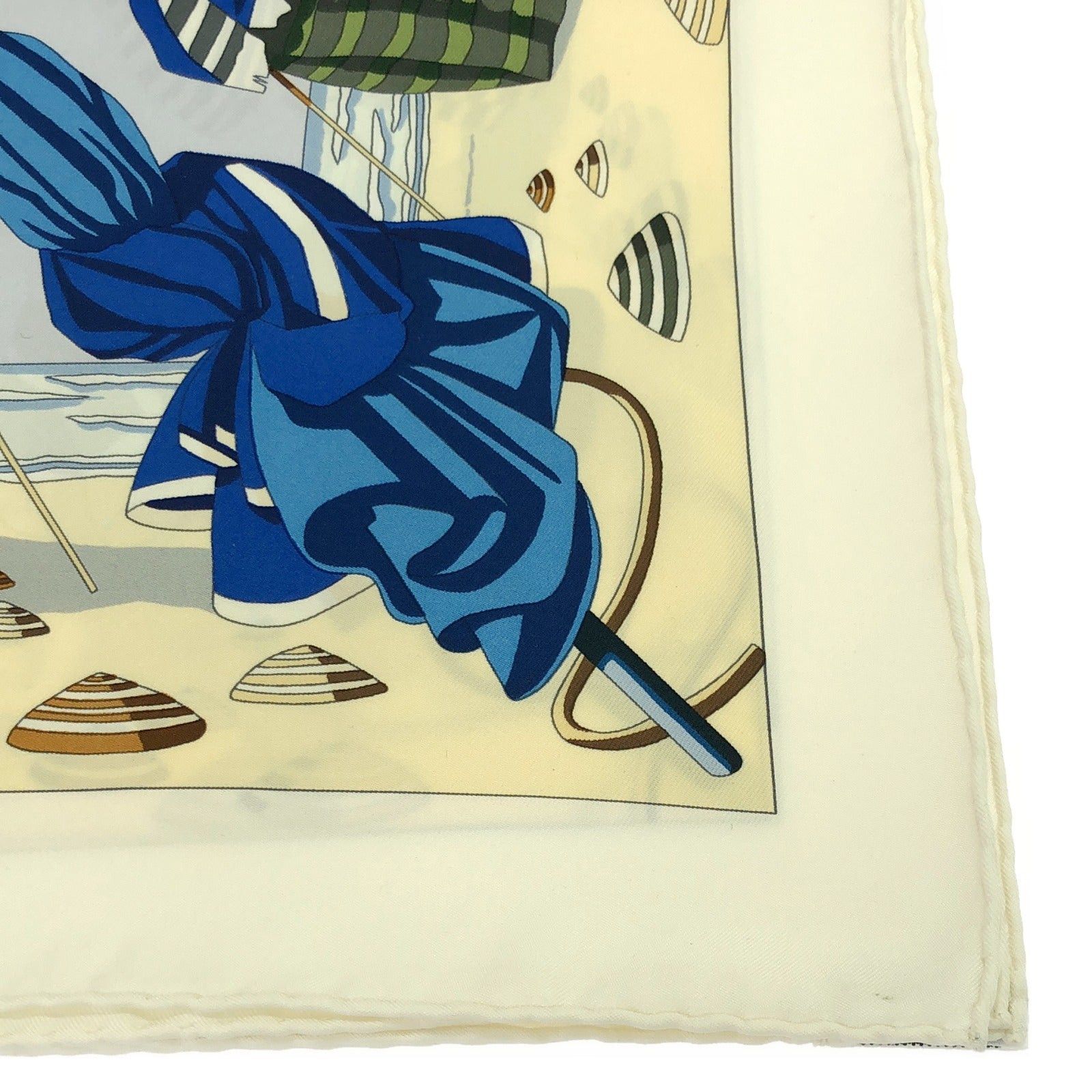 Hermes Hermes Carré Scarf Silk Ivory Size ONE SIZE - 3 Thumbnail