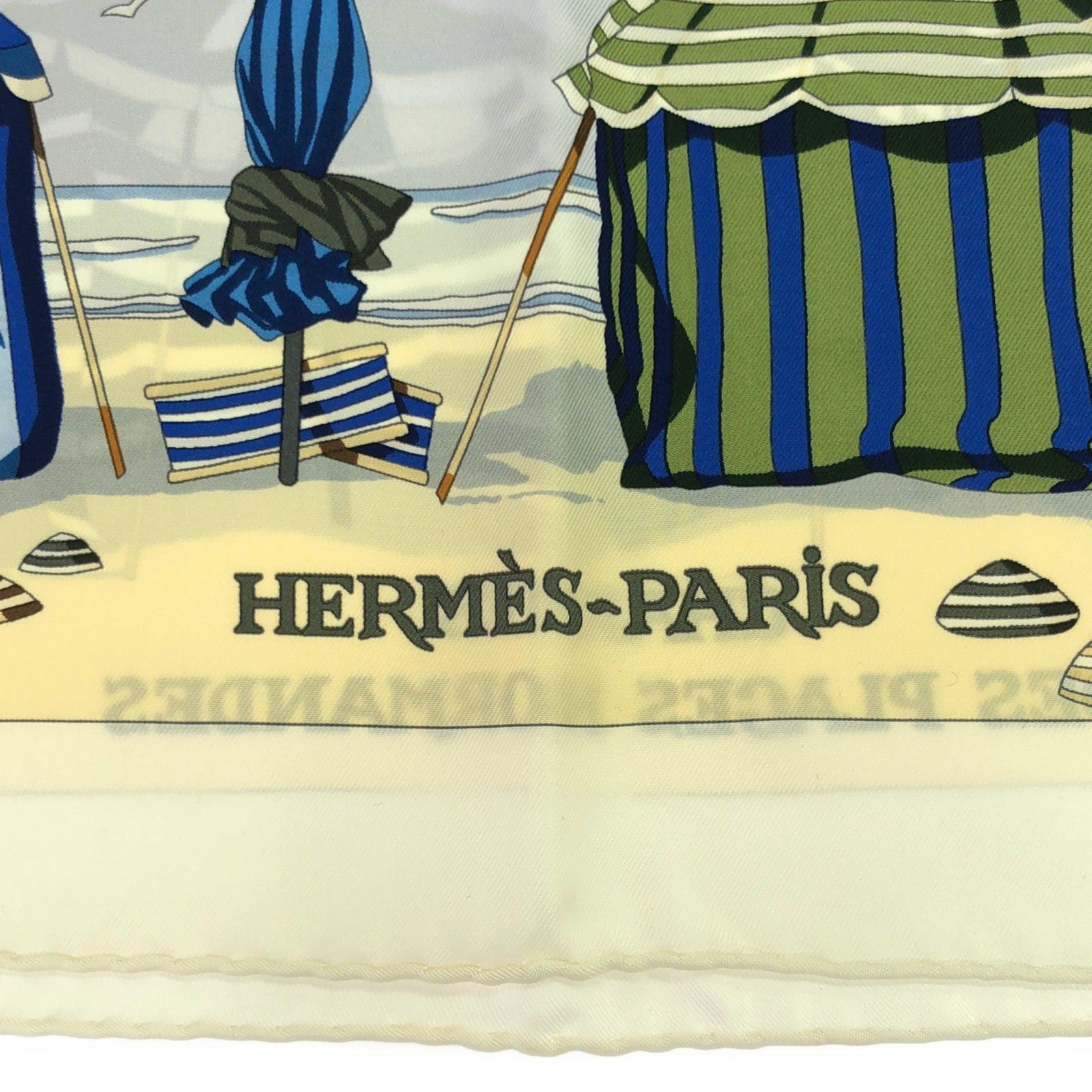 Hermes Hermes Carré Scarf Silk Ivory Size ONE SIZE - 4 Thumbnail