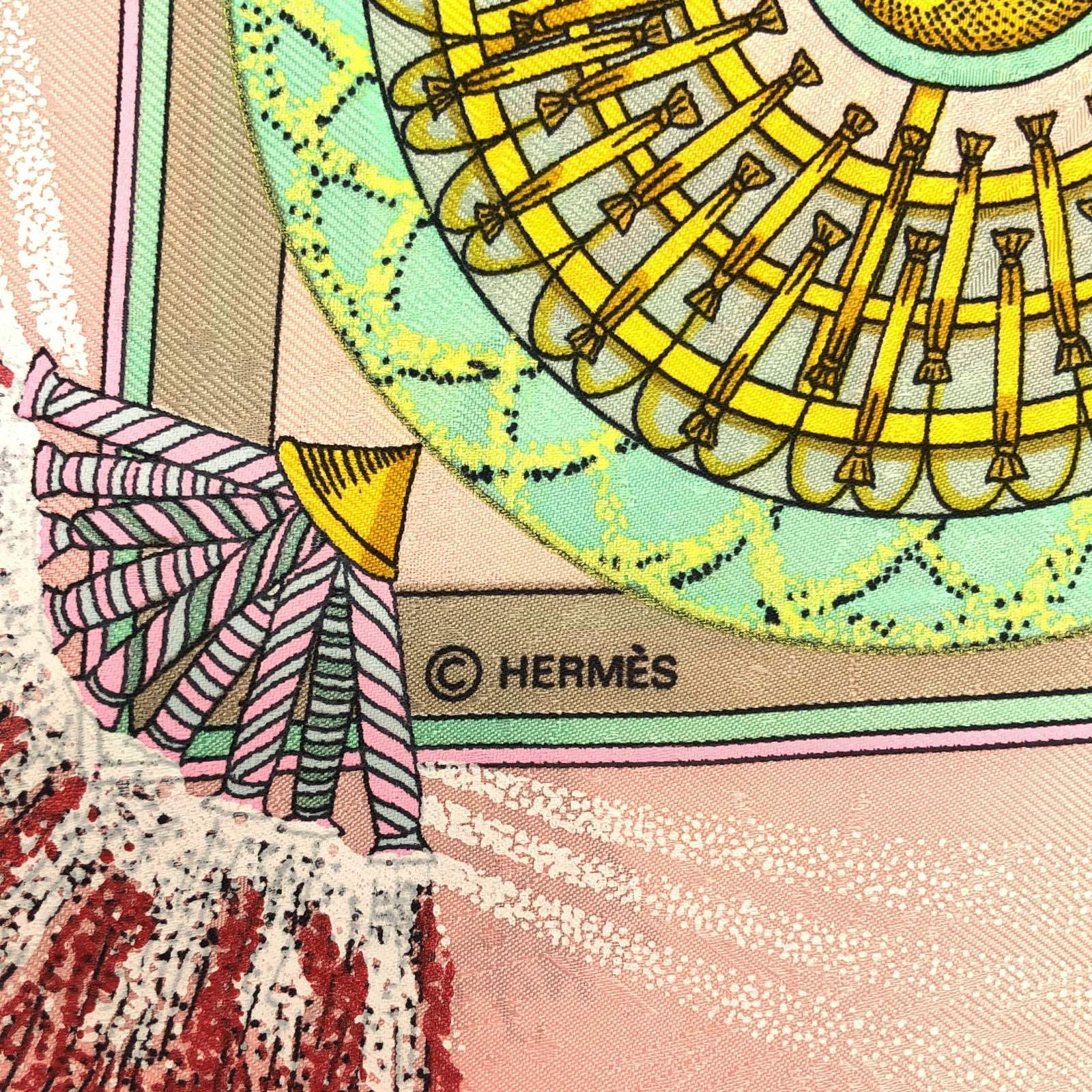 Hermes Hermes Carré Scarf Silk Pink Size ONE SIZE - 4 Thumbnail