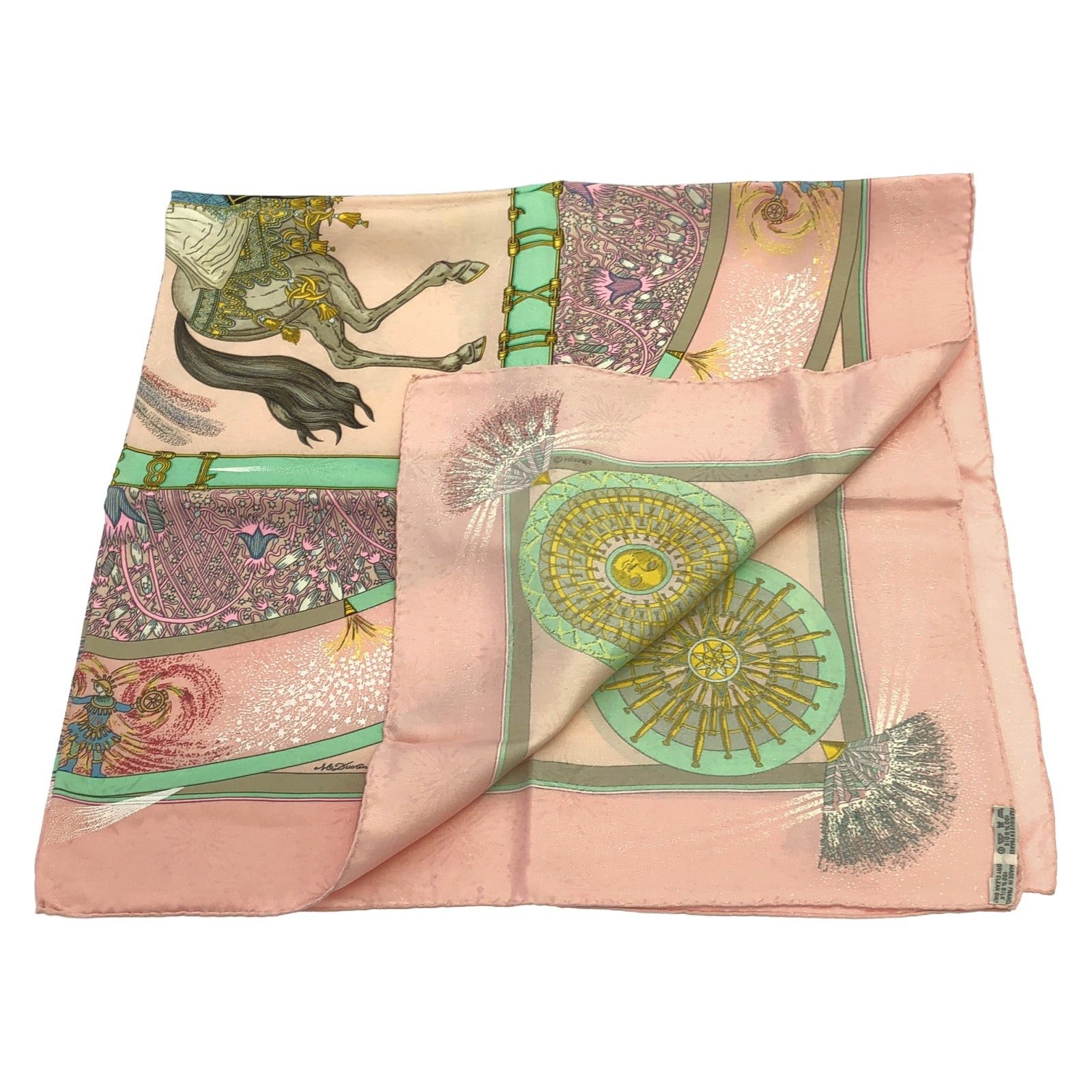 Hermes Hermes Carré Scarf Silk Pink Size ONE SIZE - 2 Thumbnail