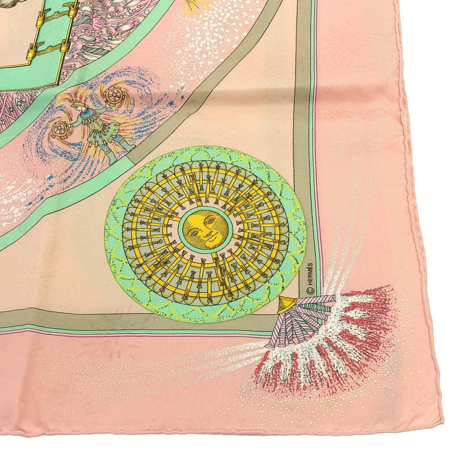 Hermes Hermes Carré Scarf Silk Pink Size ONE SIZE - 3 Thumbnail