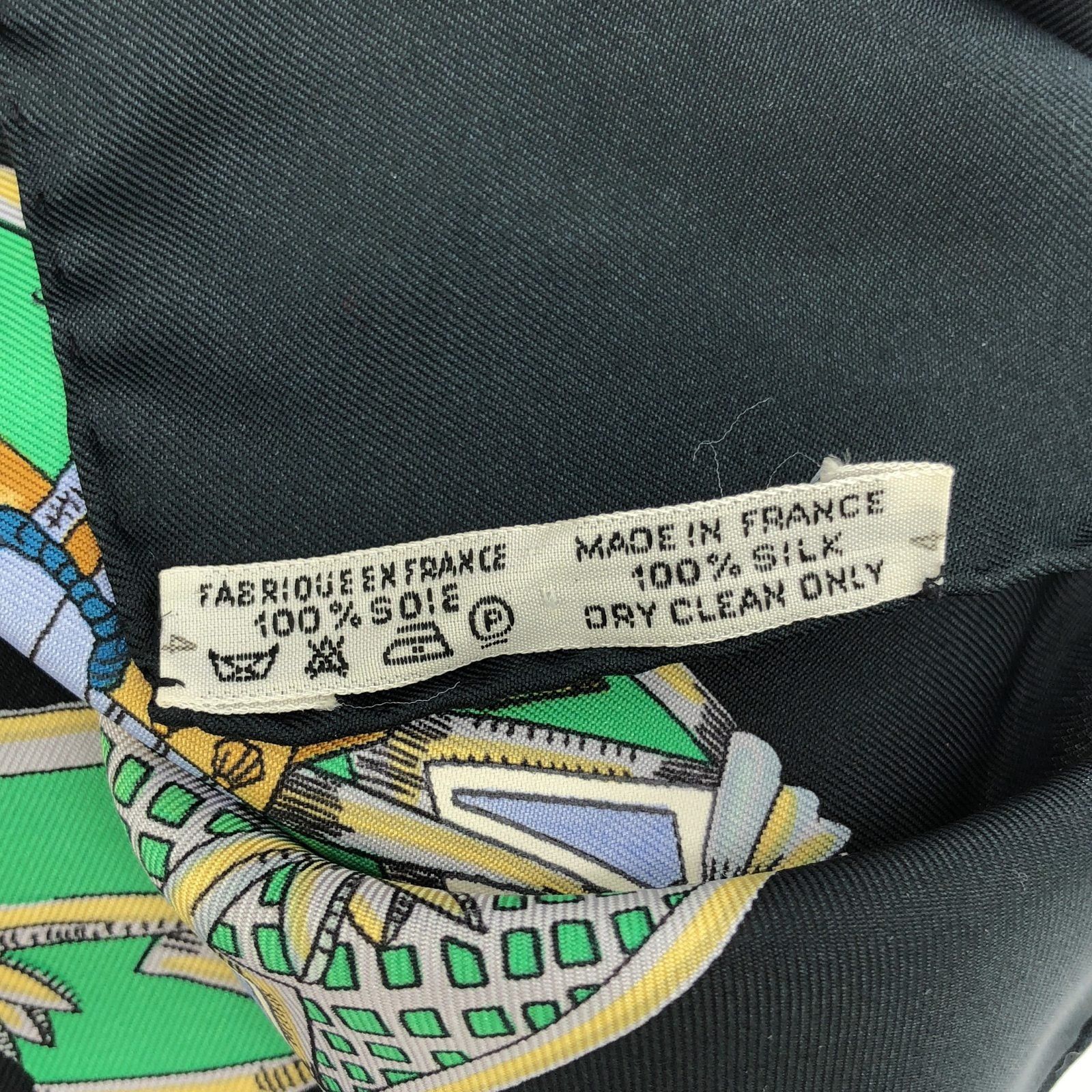 Hermes Hermes Carré Scarf Silk Black Size ONE SIZE - 5 Thumbnail