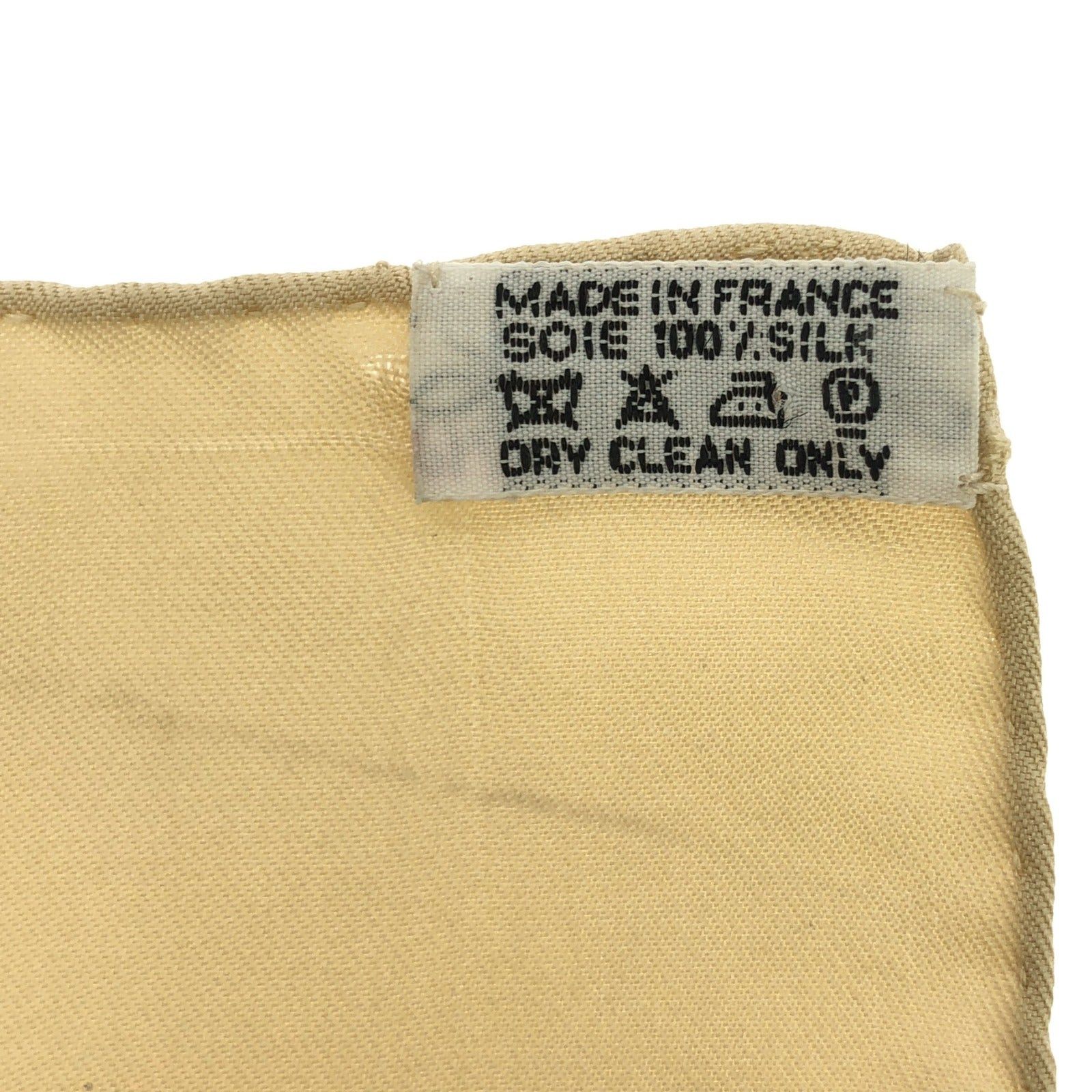 Hermes Hermes Scarf Silk Beige Size ONE SIZE - 5 Thumbnail