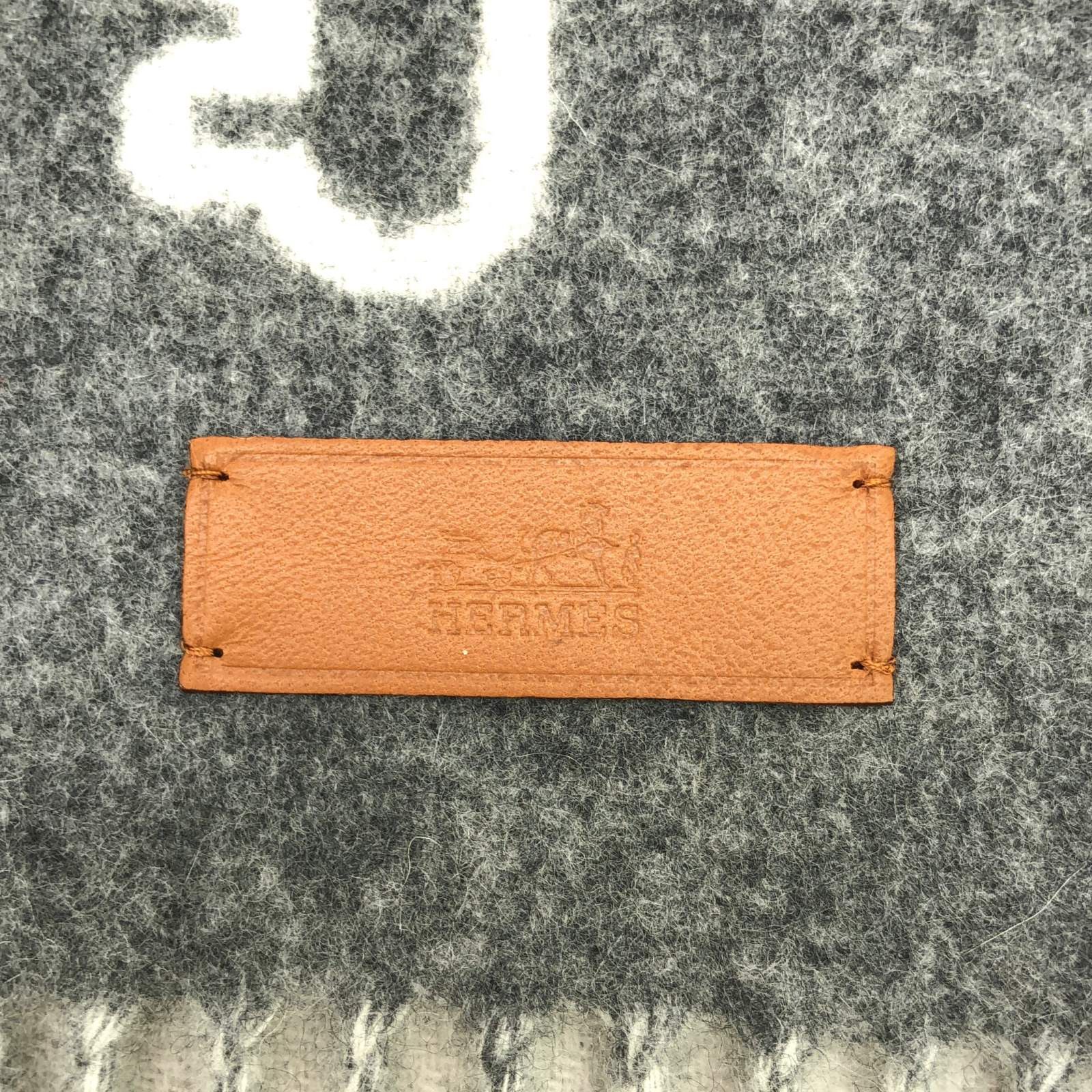 Hermes Hermes Scarf Cashmere Gray Size ONE SIZE - 4 Thumbnail