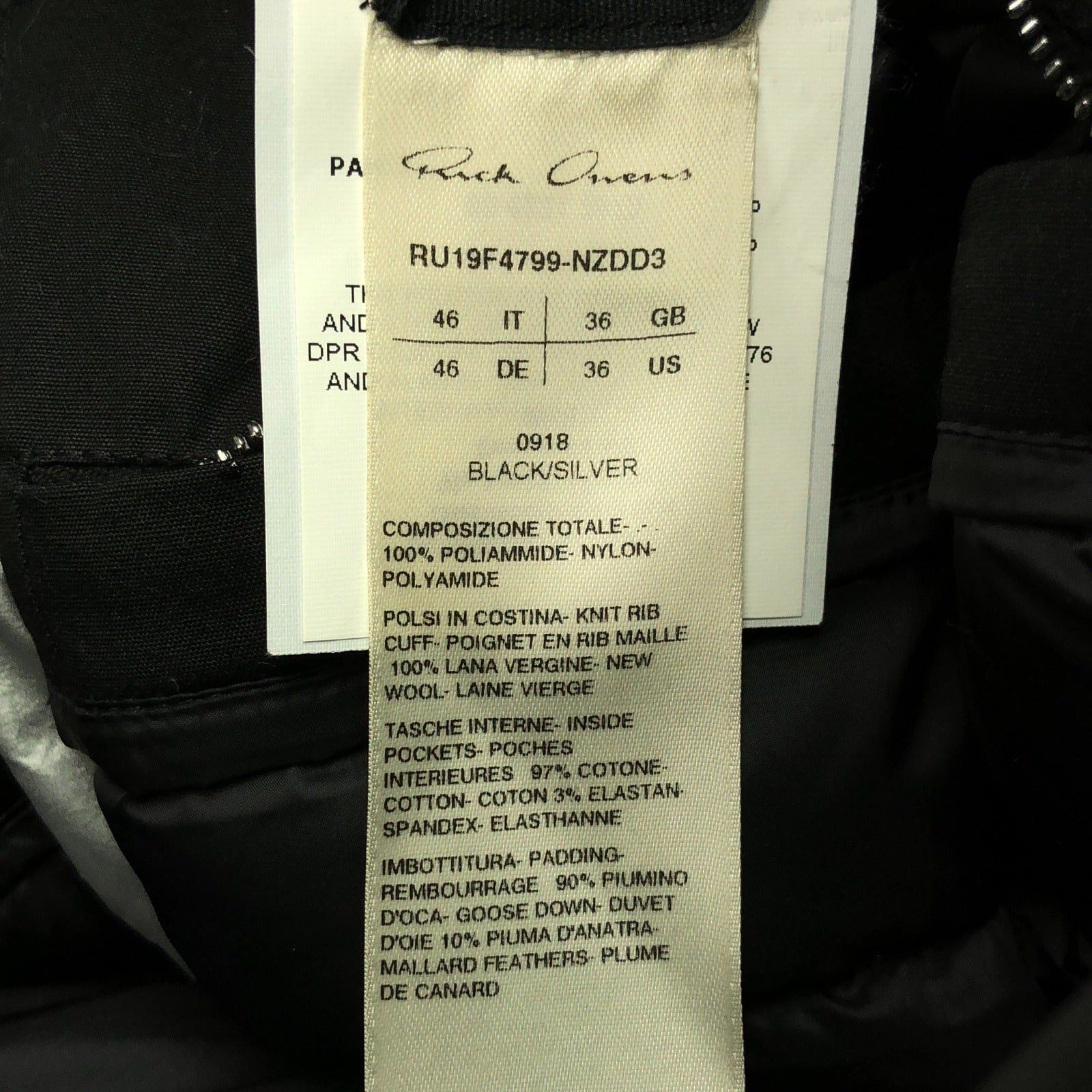 Rick Owens Rick Owens Down Jacket Nylon Gray Size ONE SIZE - 6 Thumbnail