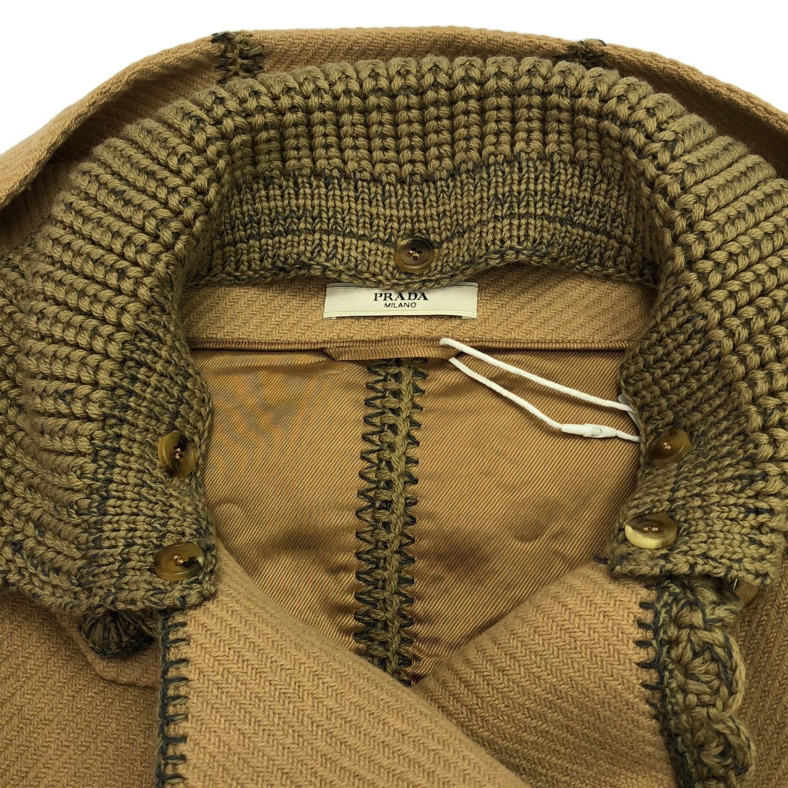 Prada Prada Coat Wool Brown Size ONE SIZE - 9 Thumbnail