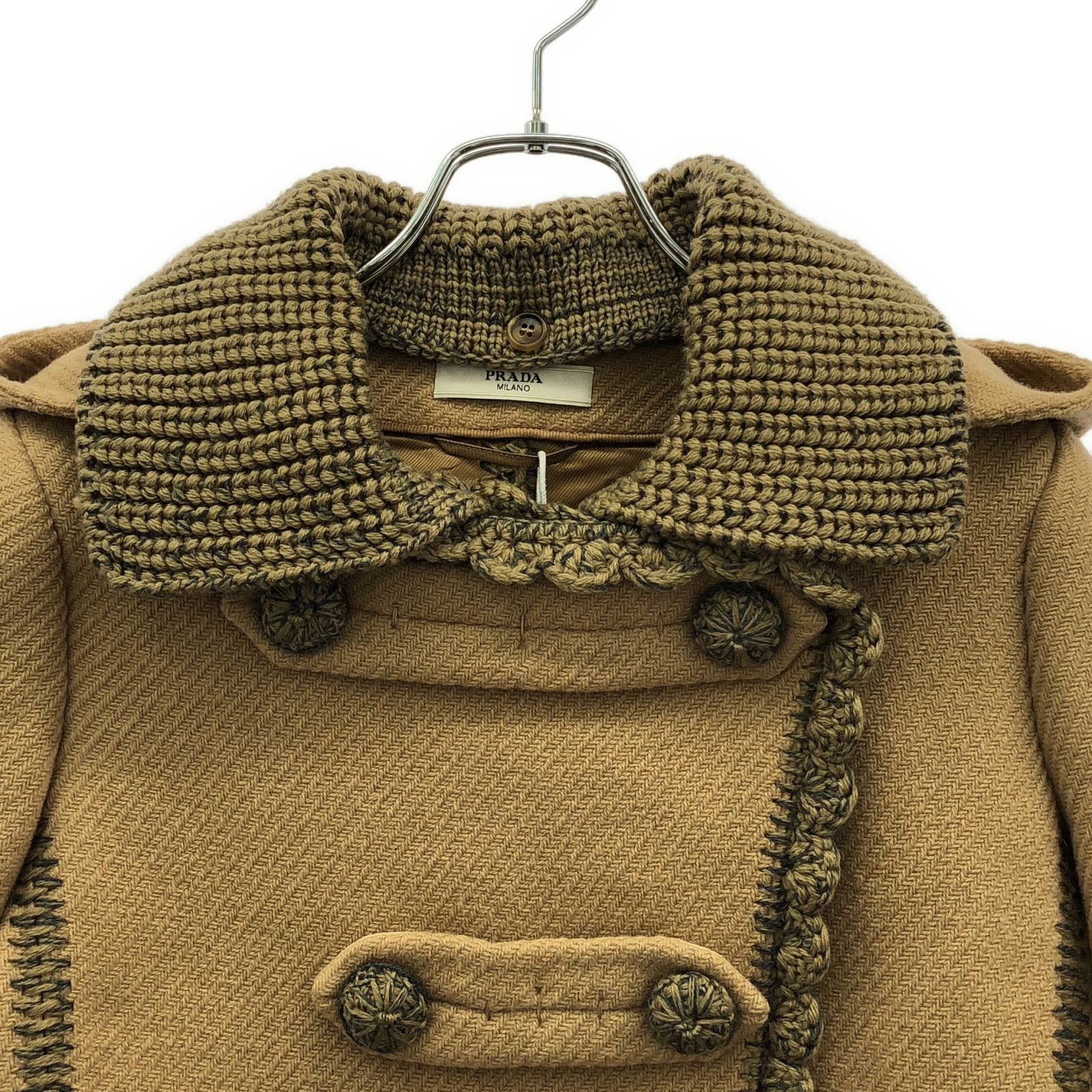 Prada Prada Coat Wool Brown Size ONE SIZE - 3 Thumbnail