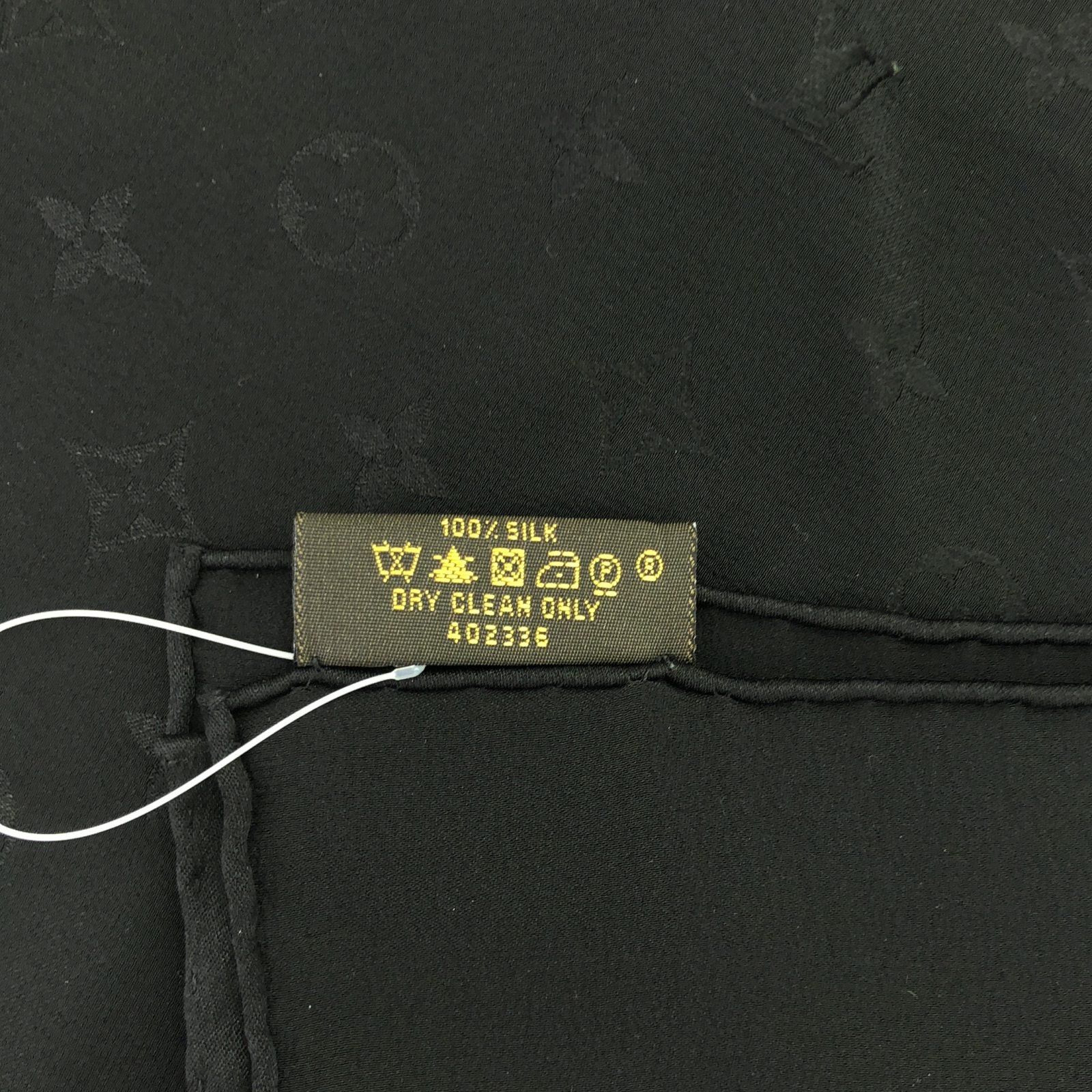 Louis Vuitton Louis Vuitton Scarf Silk Black Size ONE SIZE - 5 Thumbnail