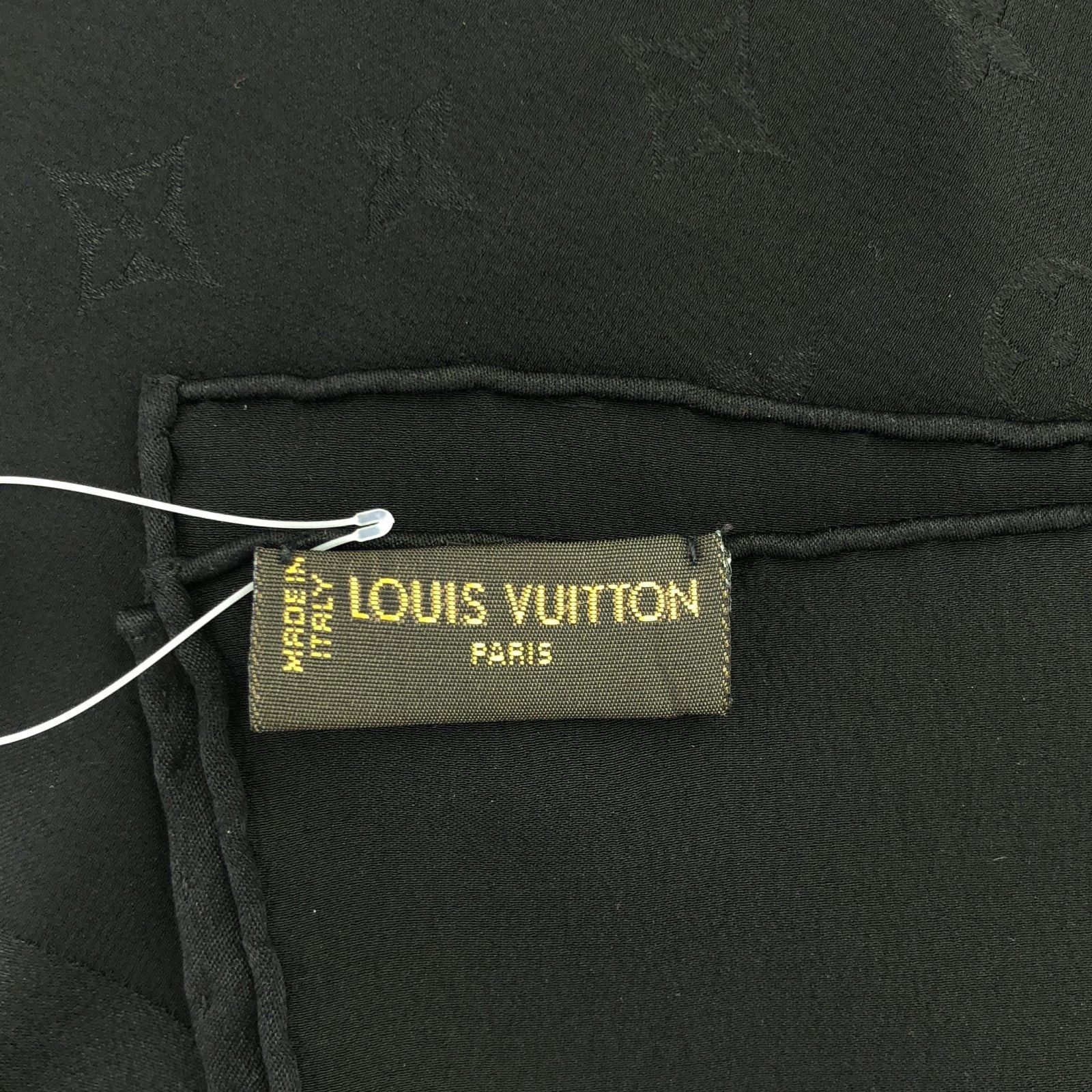 Louis Vuitton Louis Vuitton Scarf Silk Black Size ONE SIZE - 4 Thumbnail