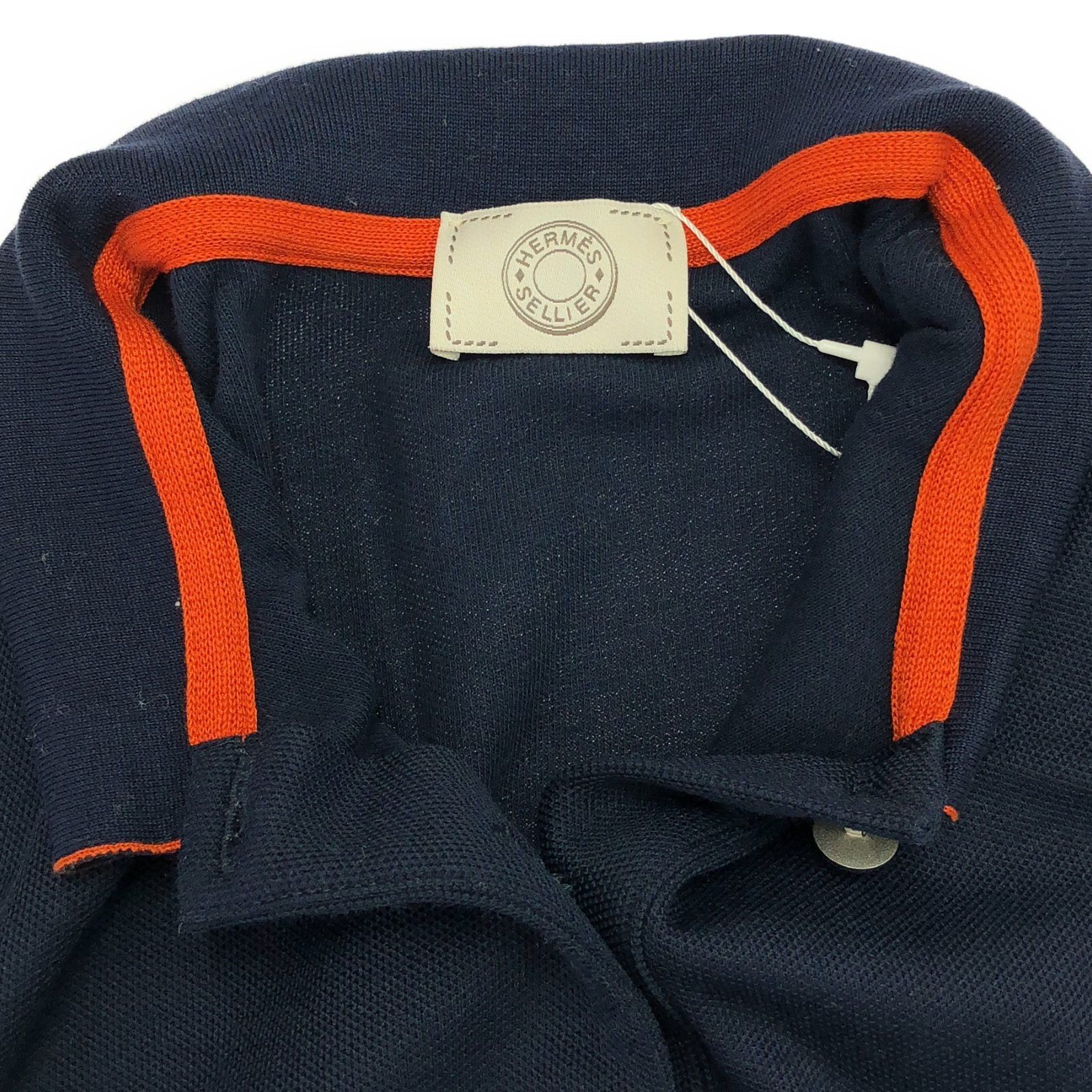 Hermes Hermes Polo Shirt Cotton Navy Size ONE SIZE - 10 Thumbnail