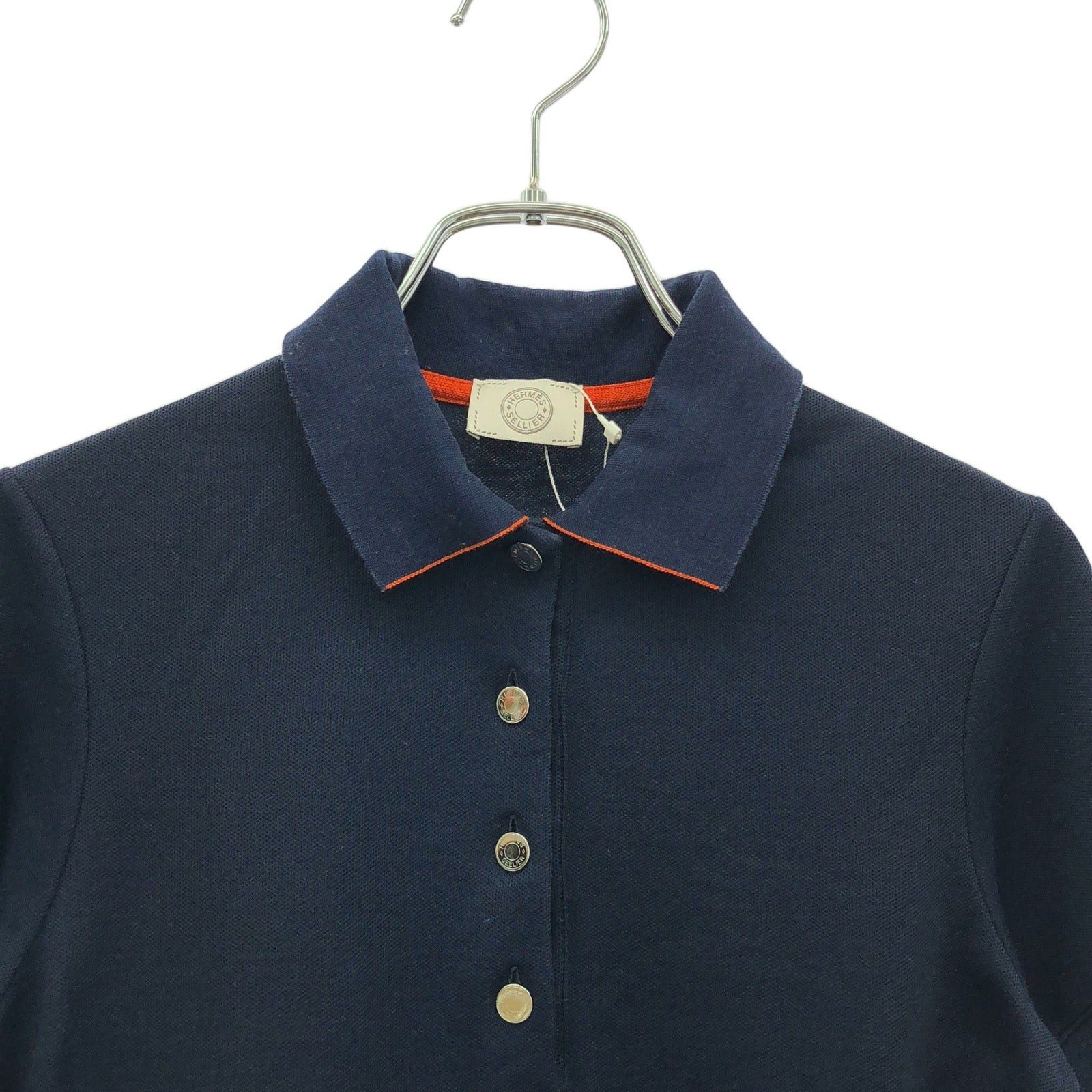 Hermes Hermes Polo Shirt Cotton Navy Size ONE SIZE - 3 Thumbnail