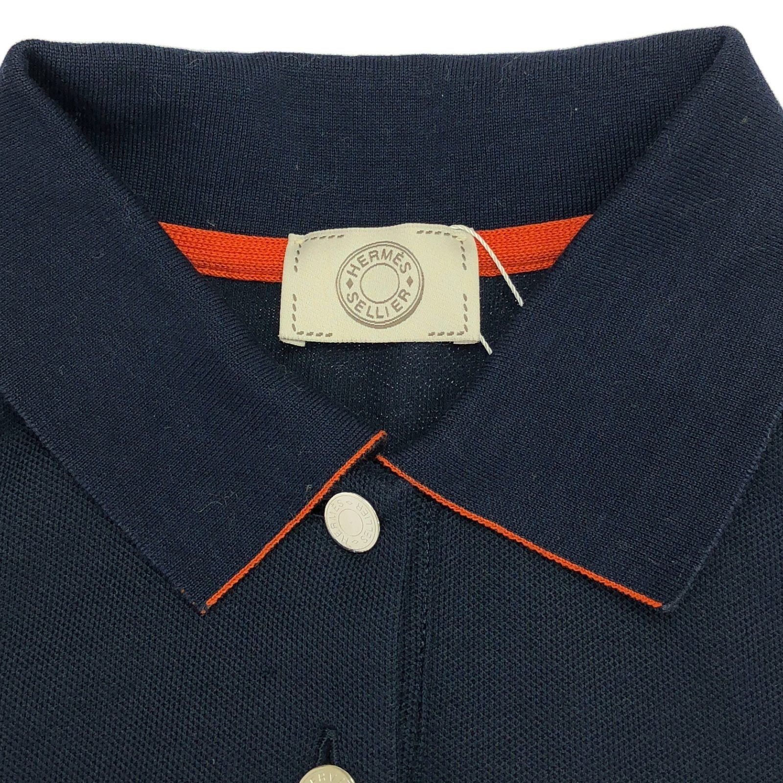 Hermes Hermes Polo Shirt Cotton Navy Size ONE SIZE - 5 Thumbnail