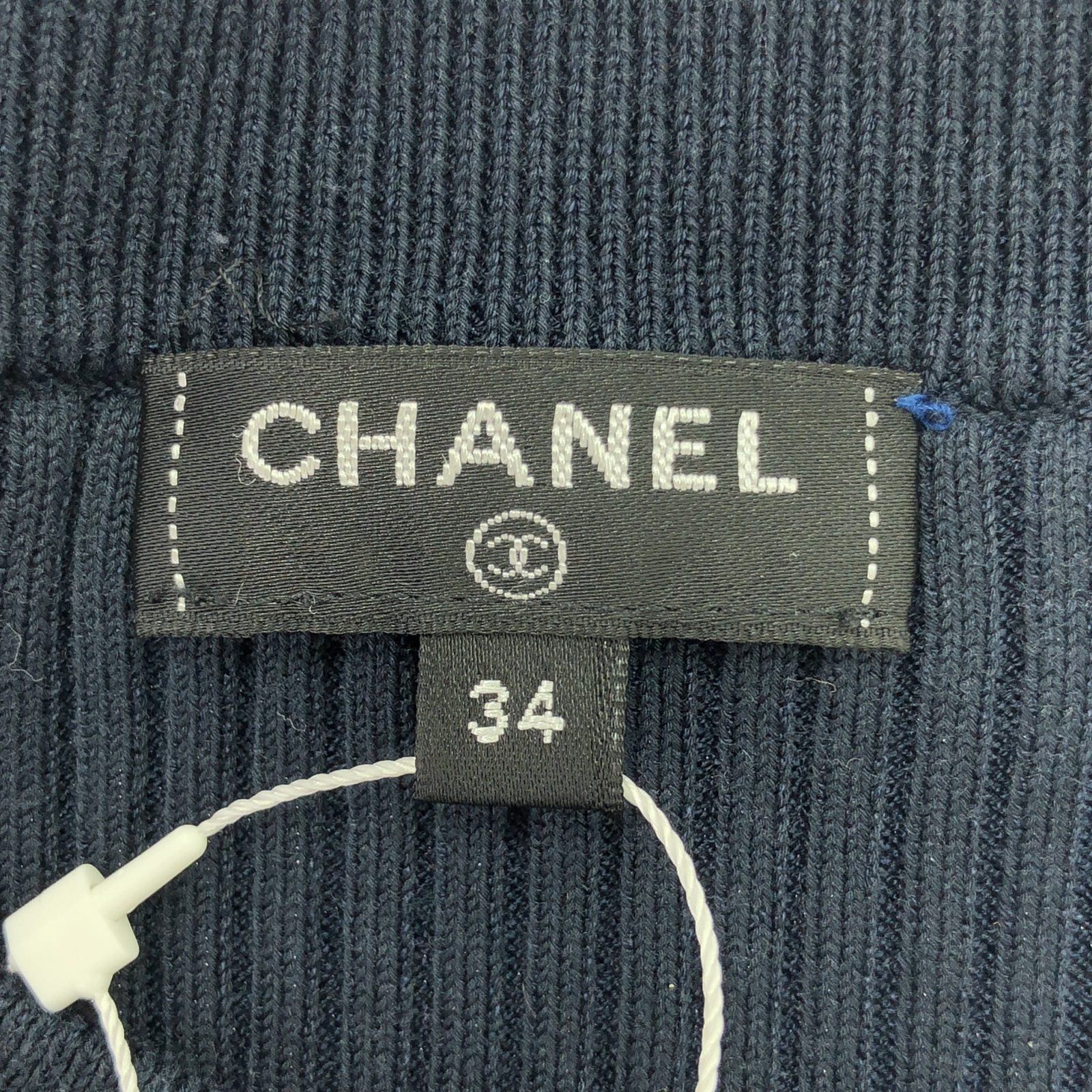 Chanel Chanel Cardigan Cotton Navy Size ONE SIZE - 5 Thumbnail