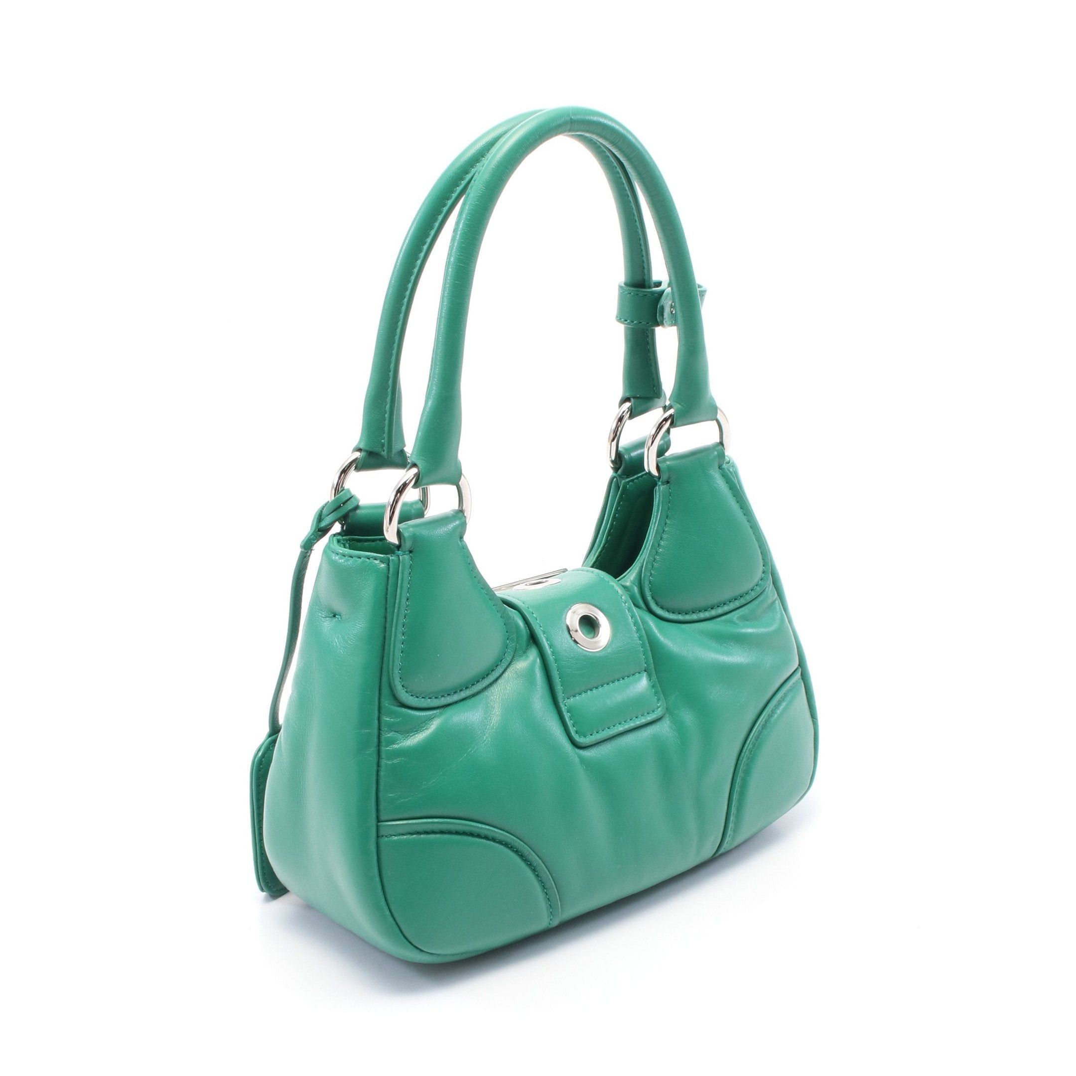 Prada Prada Moon Handbag Leather Green Size ONE SIZE - 2 Thumbnail