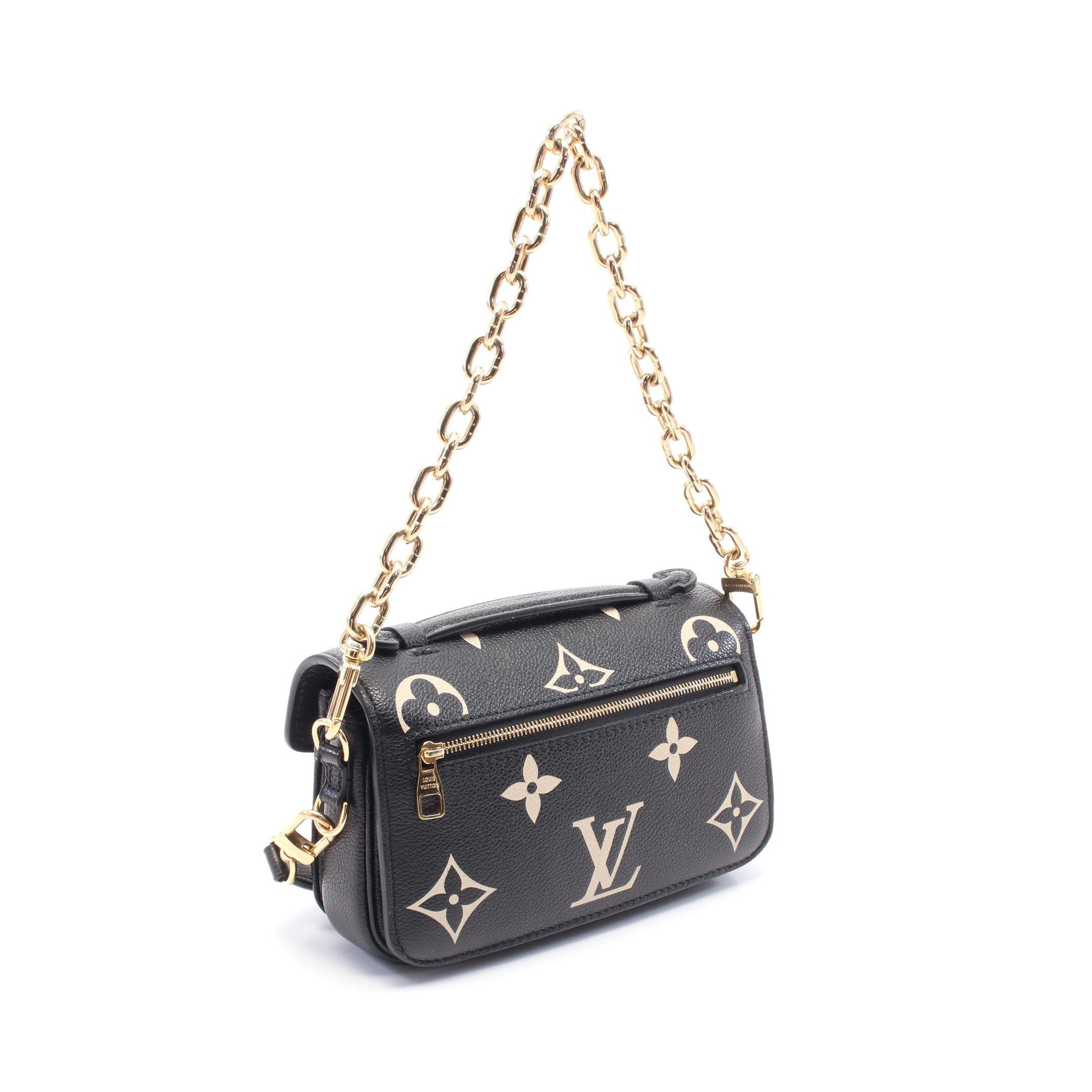 Louis Vuitton Louis Vuitton Pochette Metis Ew Bicolor Monogram Empreinte Handbag Leather Black Ivory Size ONE SIZE - 2 Thumbnail